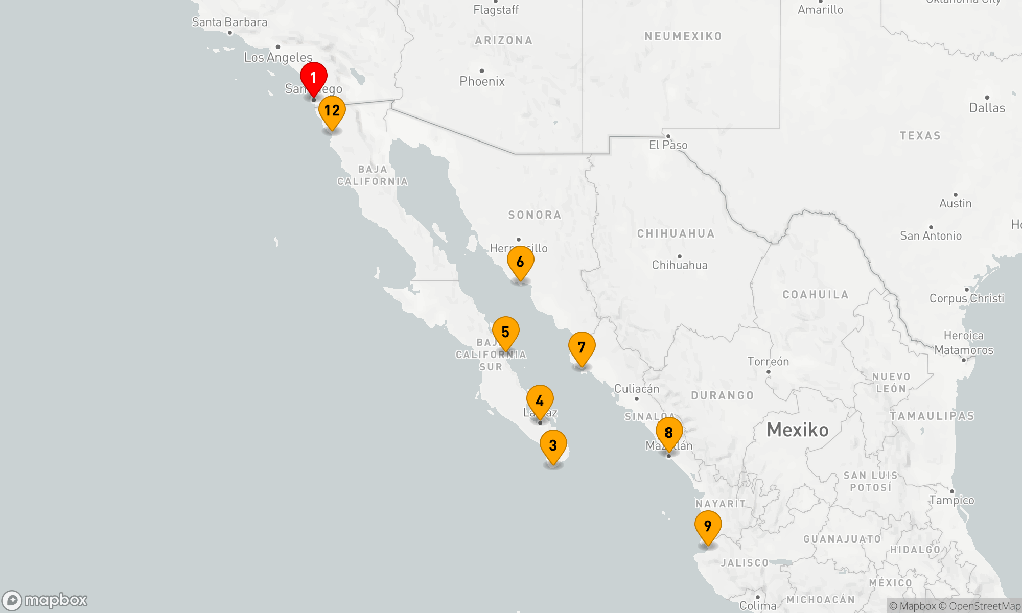 Route 12 Nächte - HISTORISCHE BAJA-HALBINSEL