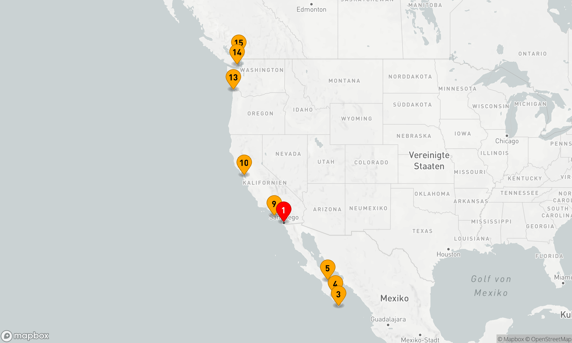 Route 14 Nächte - BAJA-HALBINSEL,  WEINLAND UND PNW