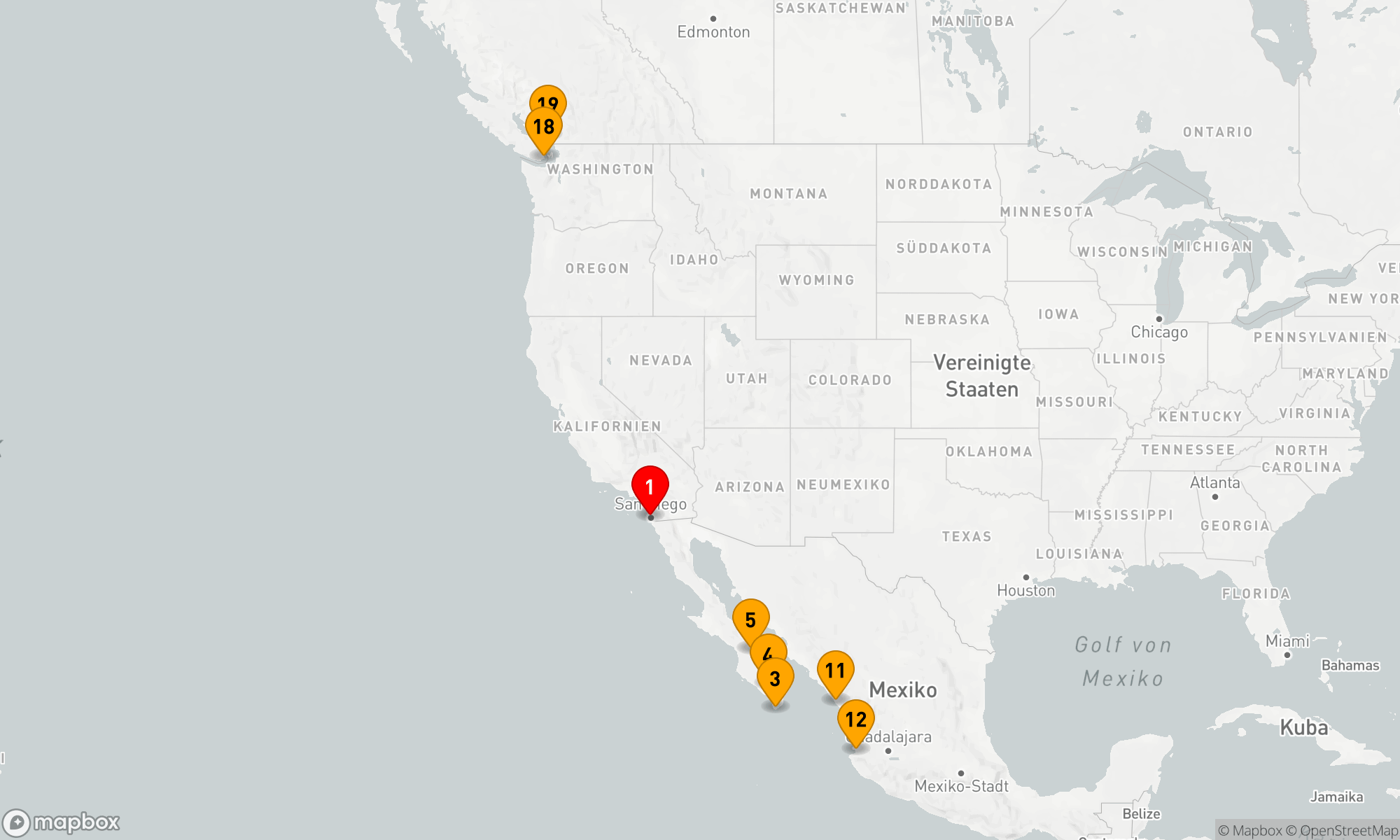 Route 18 Nächte - BAJA-HALBINSEL,  MEXIKANISCHE RIVIERA & PAZIFIKKÜSTE