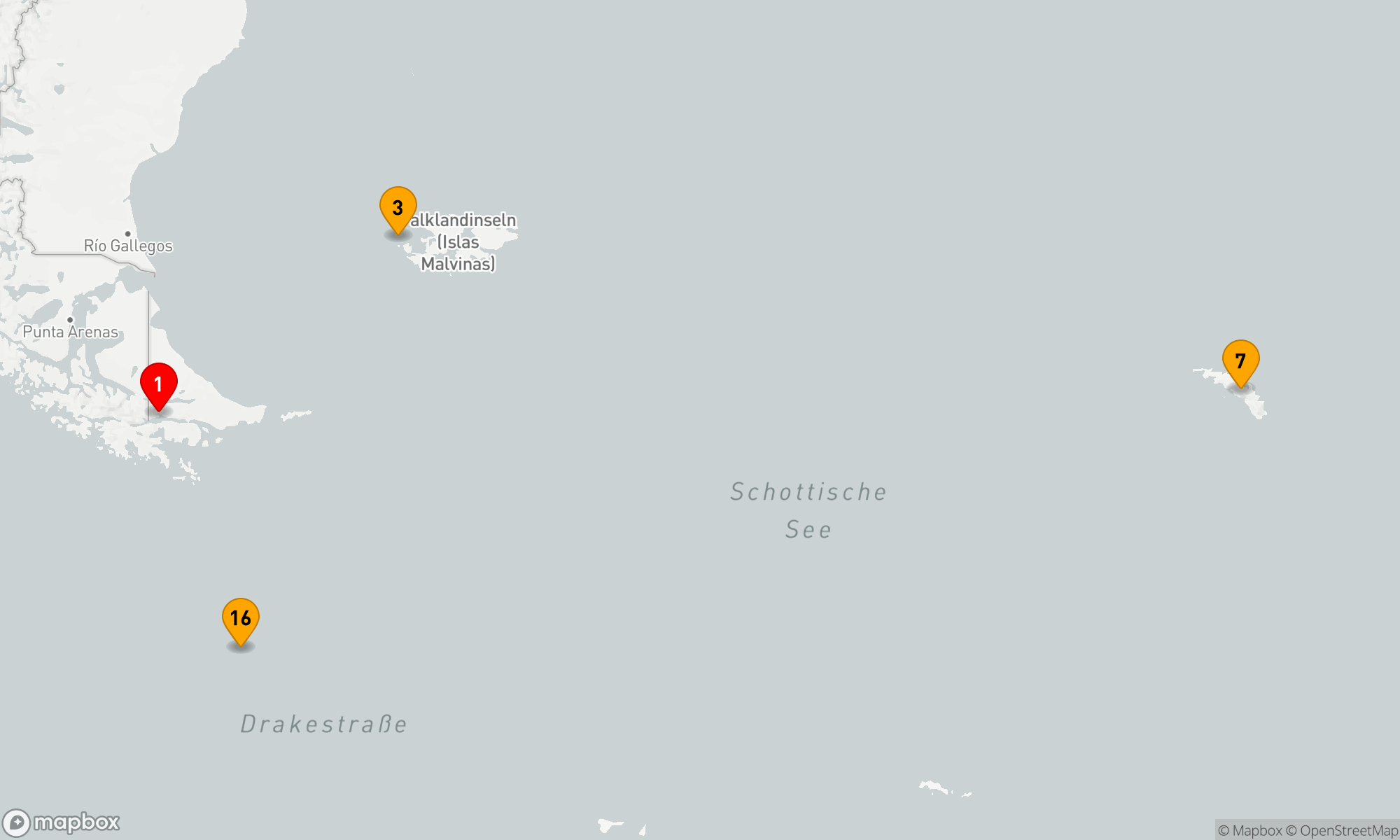Route 17 Nächte - Antarktis,  Falklandinseln & Südgeorgien
