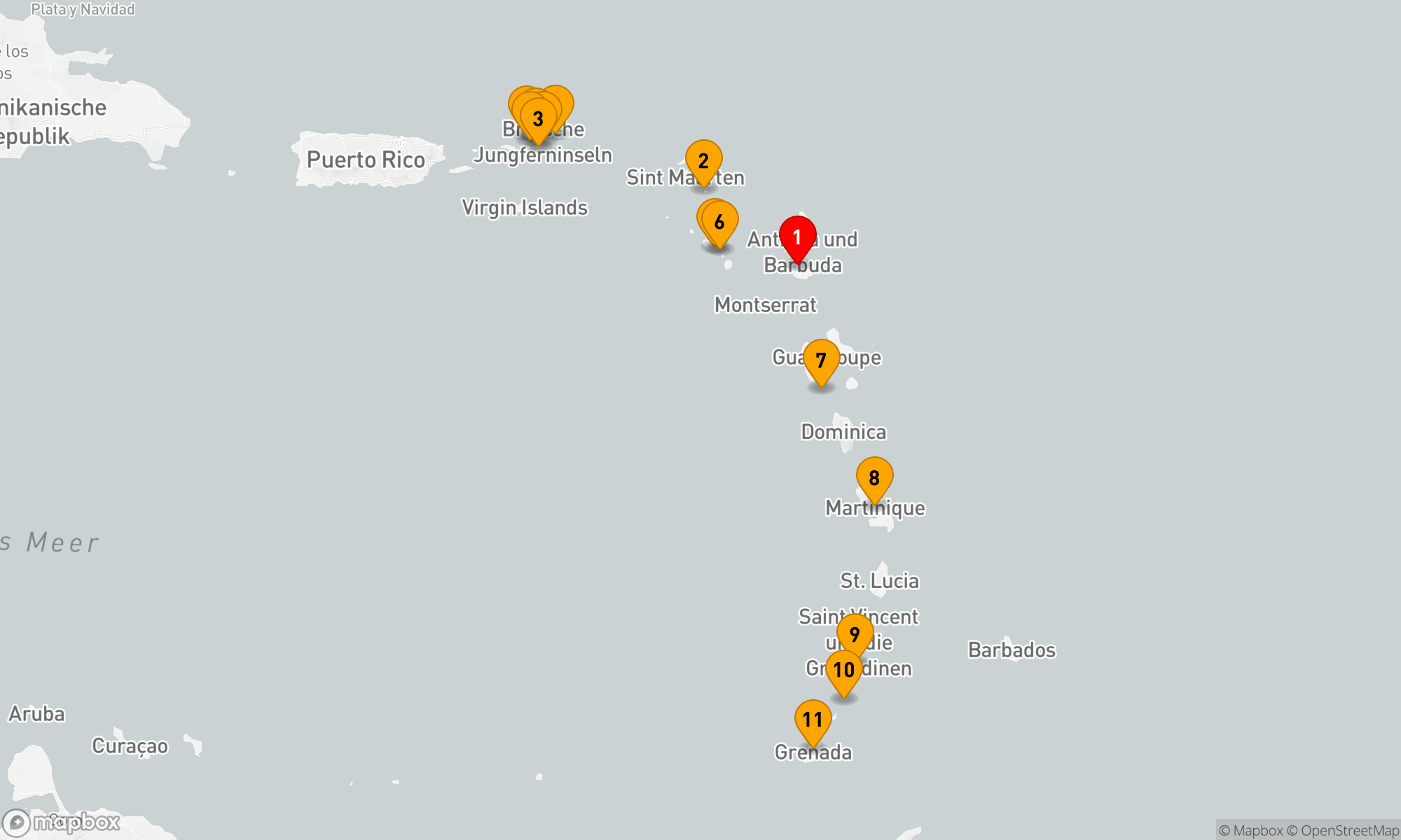 Route 10 Nächte - Antigua nach Grenada