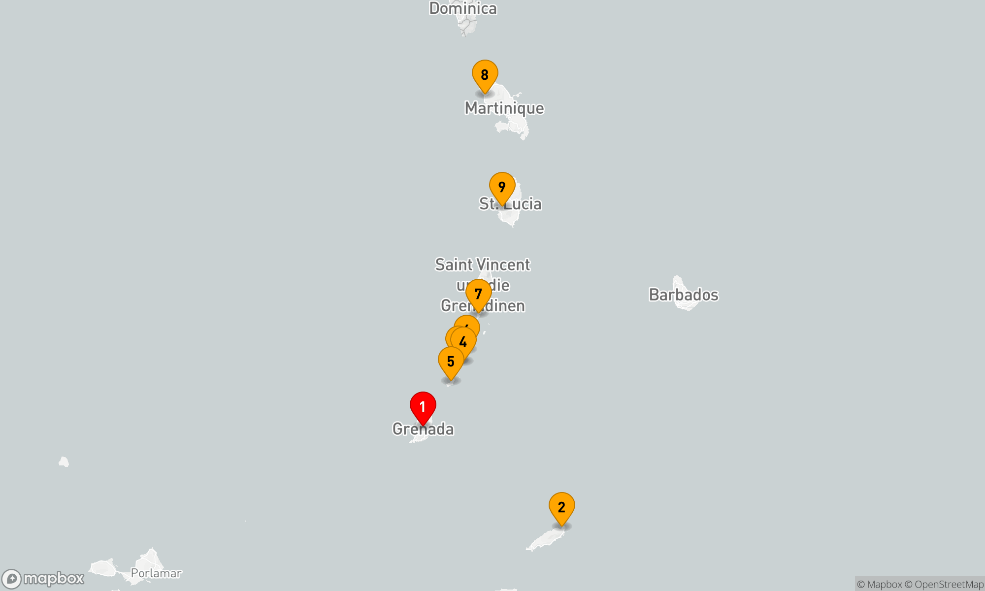 Route 10 Nächte - Grenada nach Grenada