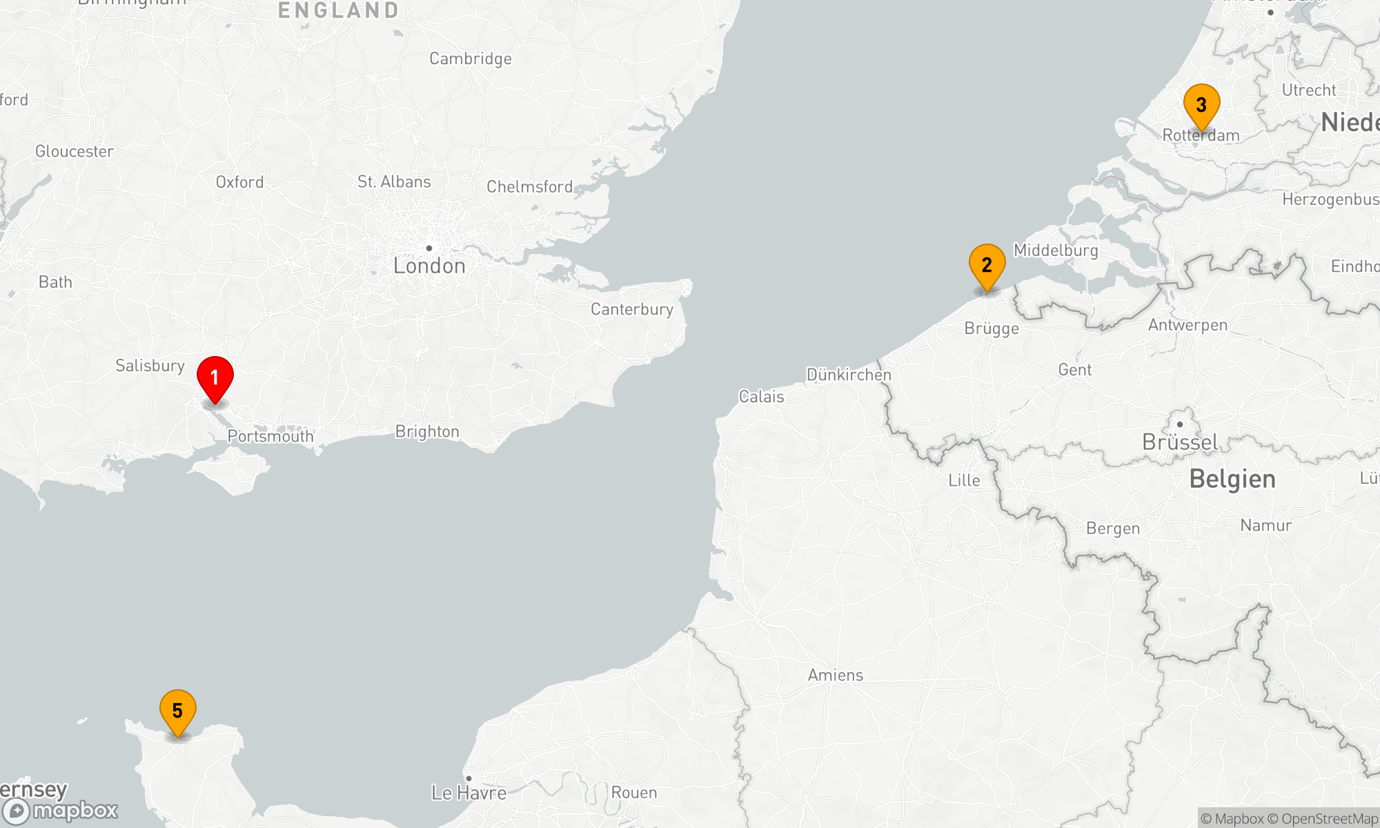 Route 5 Nächte - Nordseezauber ab Southampton