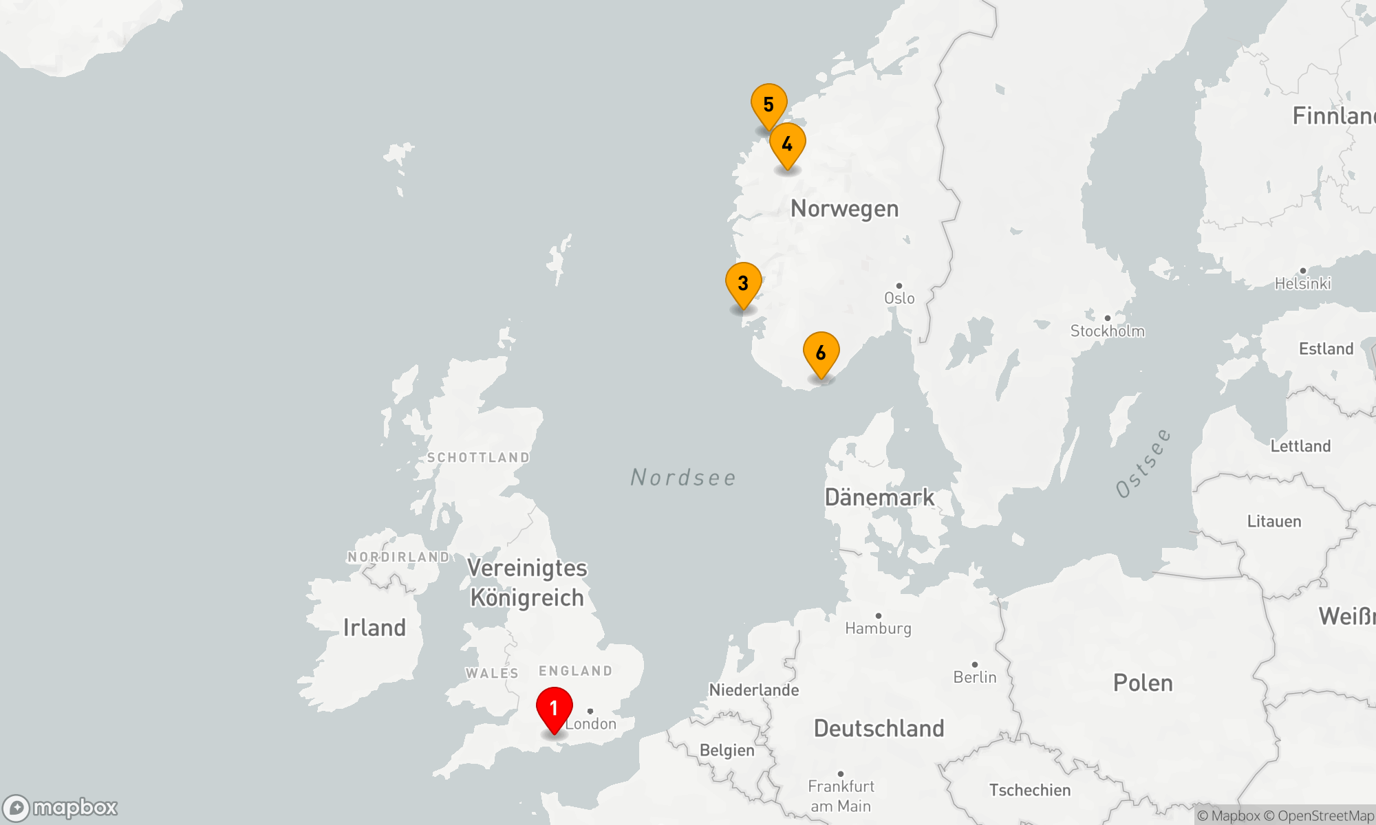 Route 7 Nächte - Majestätische Fjorde und Städte des Nordens