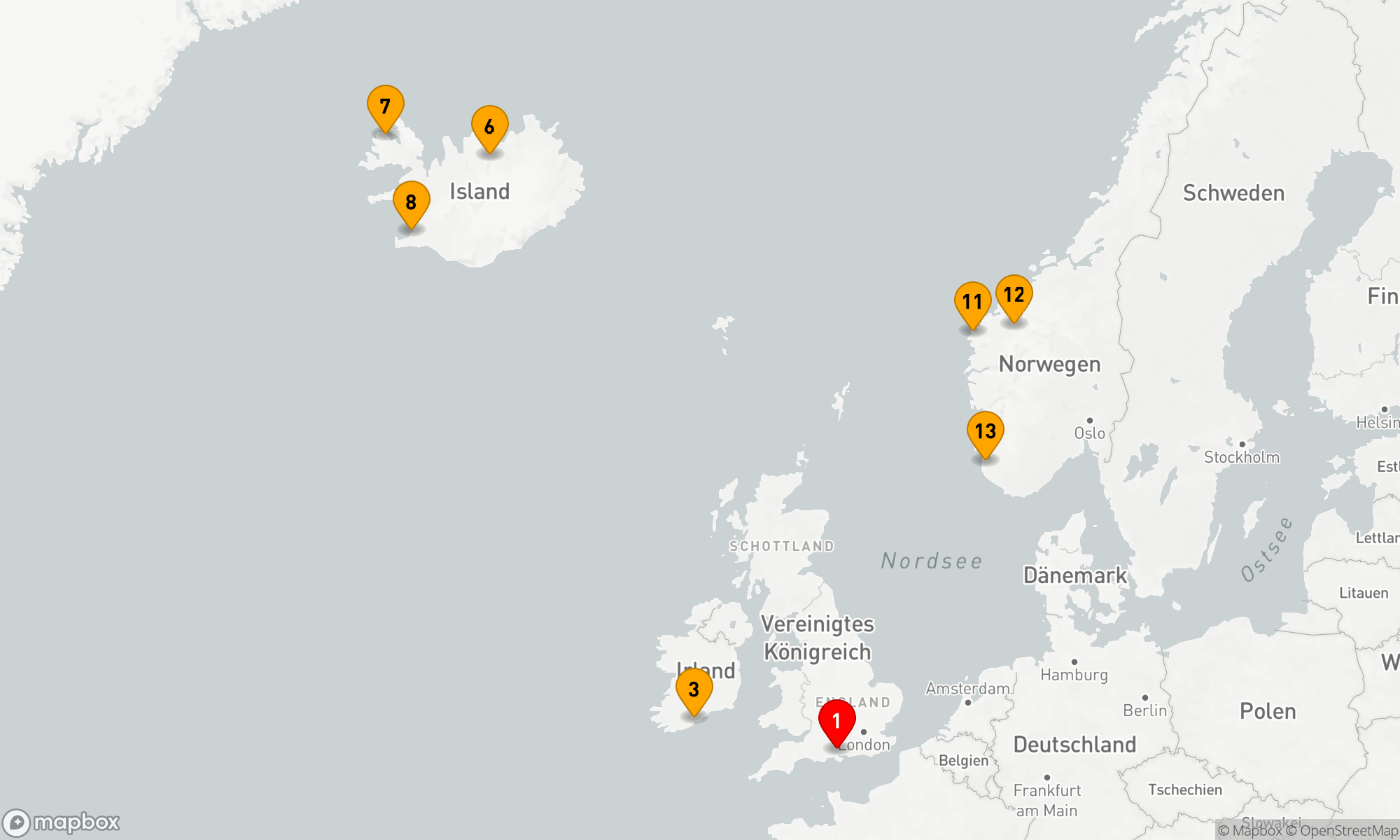 Route 14 Nächte - Nordische Entdeckungsfahrt ab Southampton
