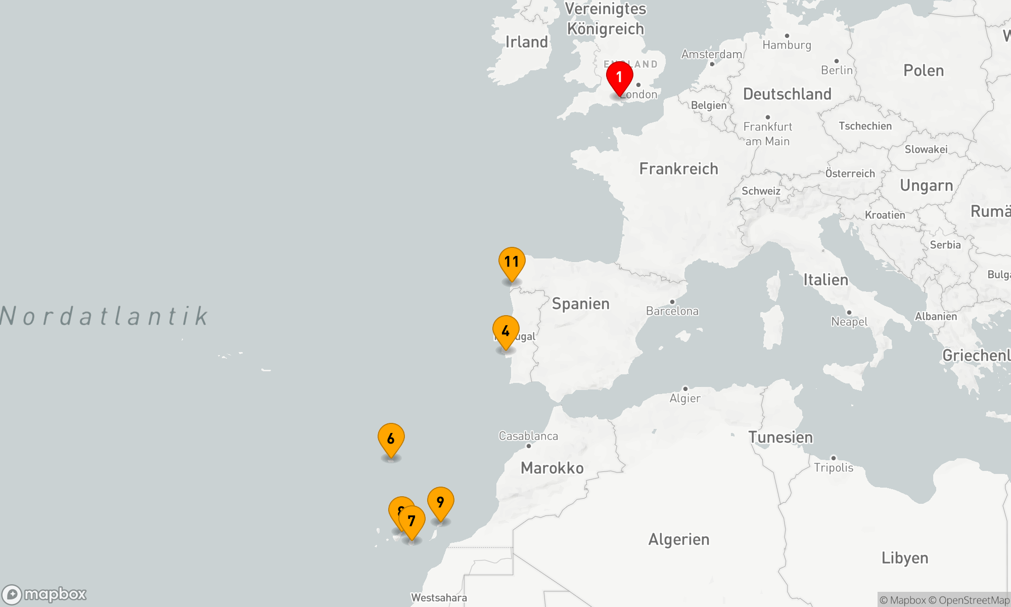 Route 12 Nächte - Atlantische Entdeckungsreise