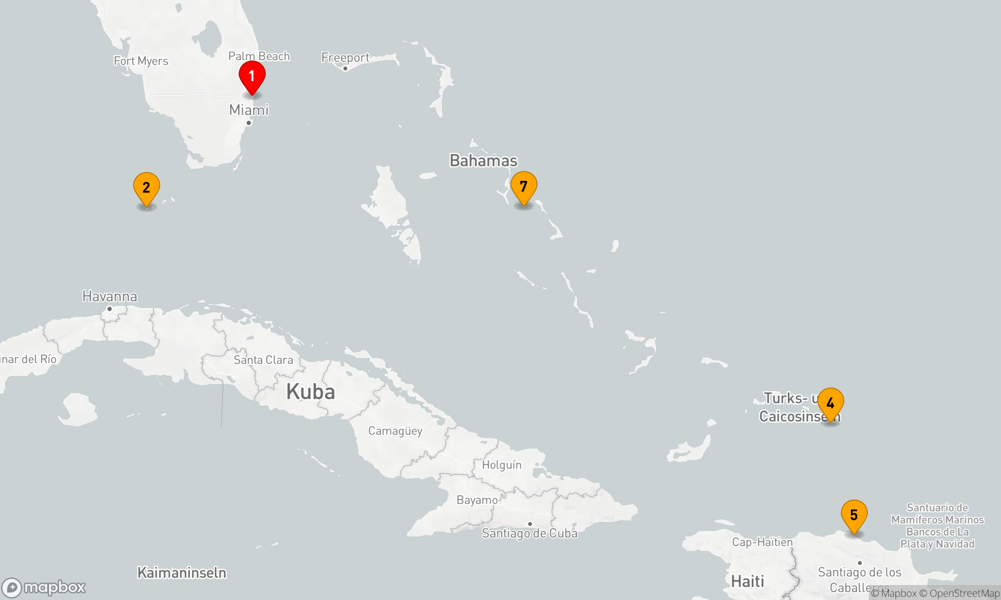 Route 7 Nächte - ÖSTLICHE KARIBIK: BERNSTEINBUCHT & GRAND TURK