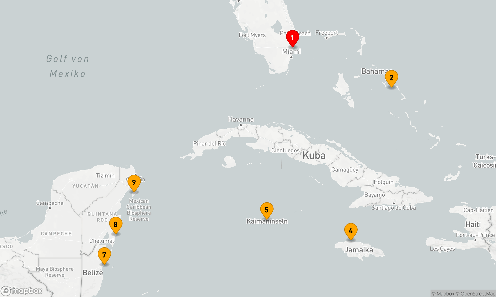 Route 10 Nächte - WESTLICHE KARIBIK: GROSSE ANTILLEN,  BELIZE UND MEXIKO