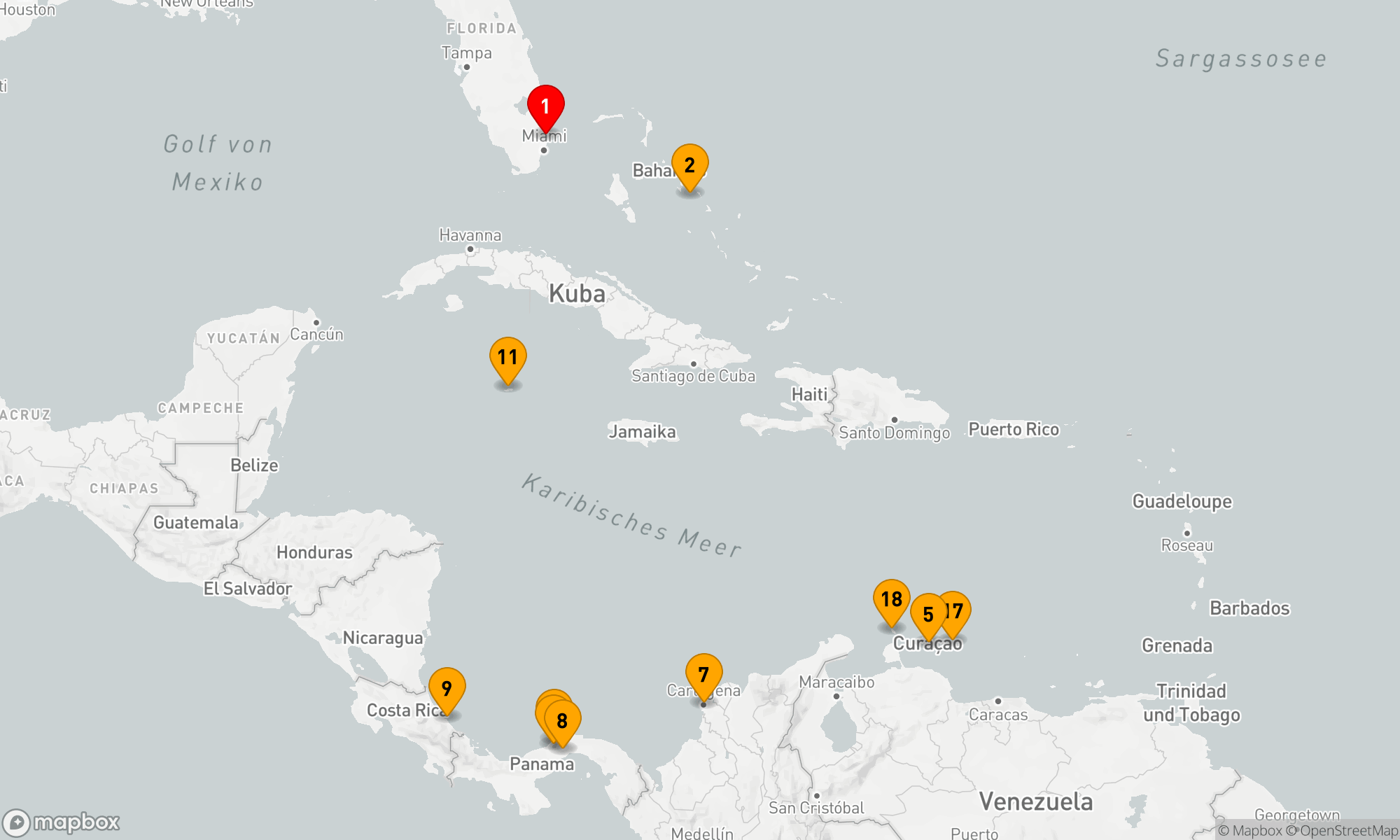 Route 21 Nächte - PANAMAKANAL & SÜDLICHE KARIBIK: ABC-INSELN