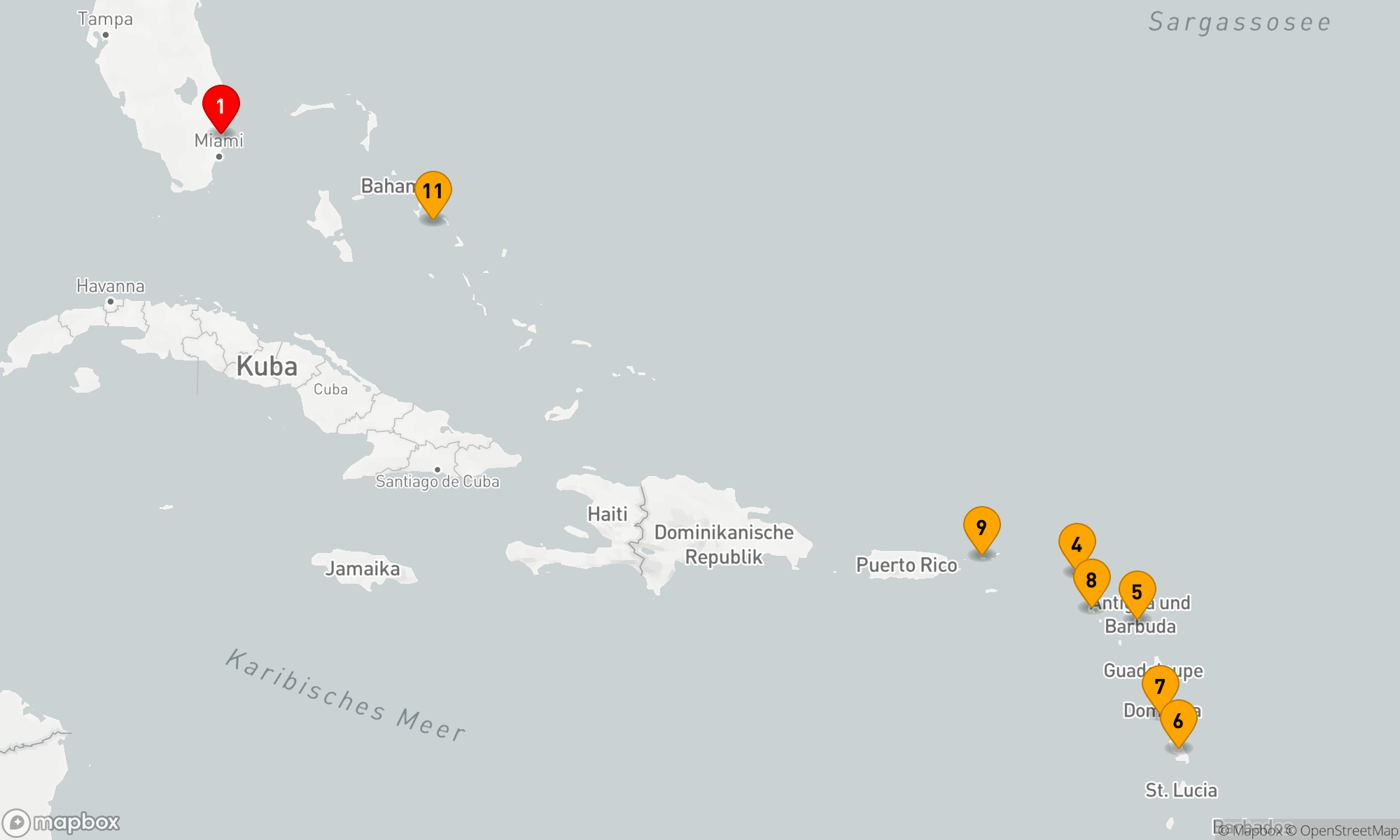 Route 11 Nächte - OSTKARIBIK: INSELN ÜBER DEM WINDE UND UNTER DEM WINDE