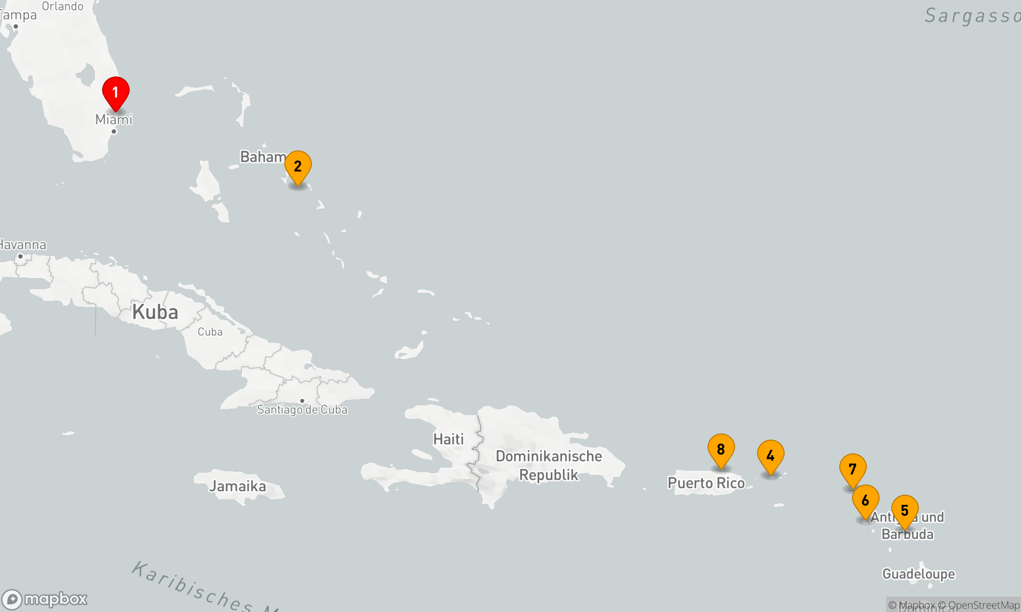 Route 10 Nächte - ÖSTLICHE KARIBIK: US-AMERIKANISCHE JUNGFERNINSELN & SAN JUAN