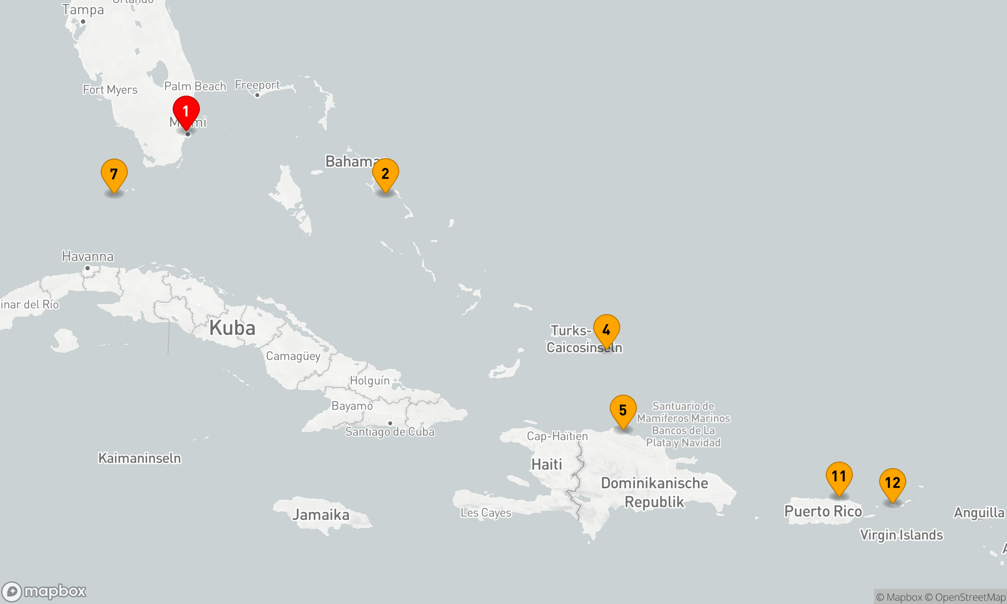 Route 14 Nächte - ÖSTLICHE KARIBIK: BAHAMAS & SAN JUAN