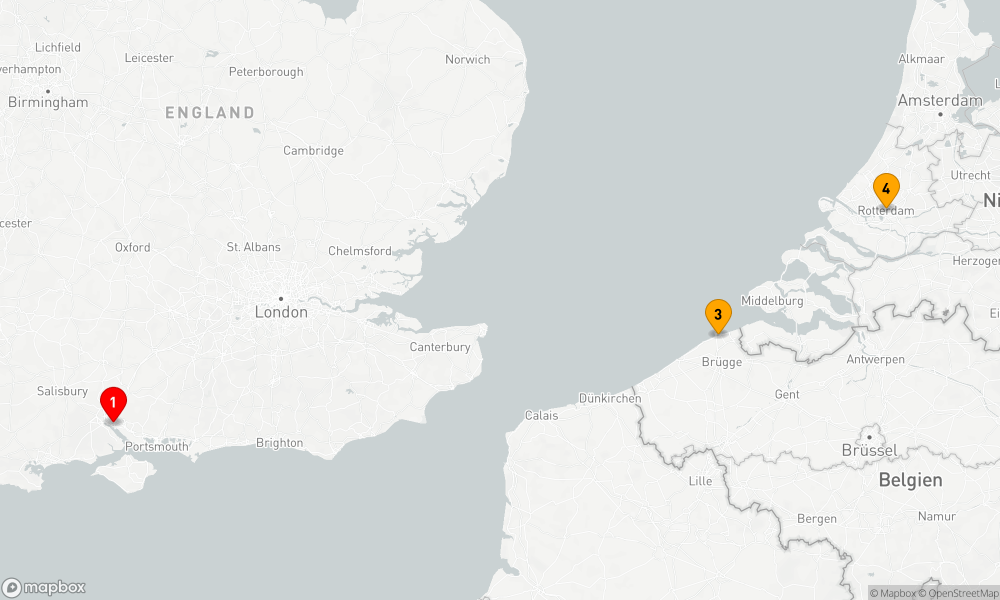 Route 5 Nächte - BELGIEN UND NIEDERLANDE
