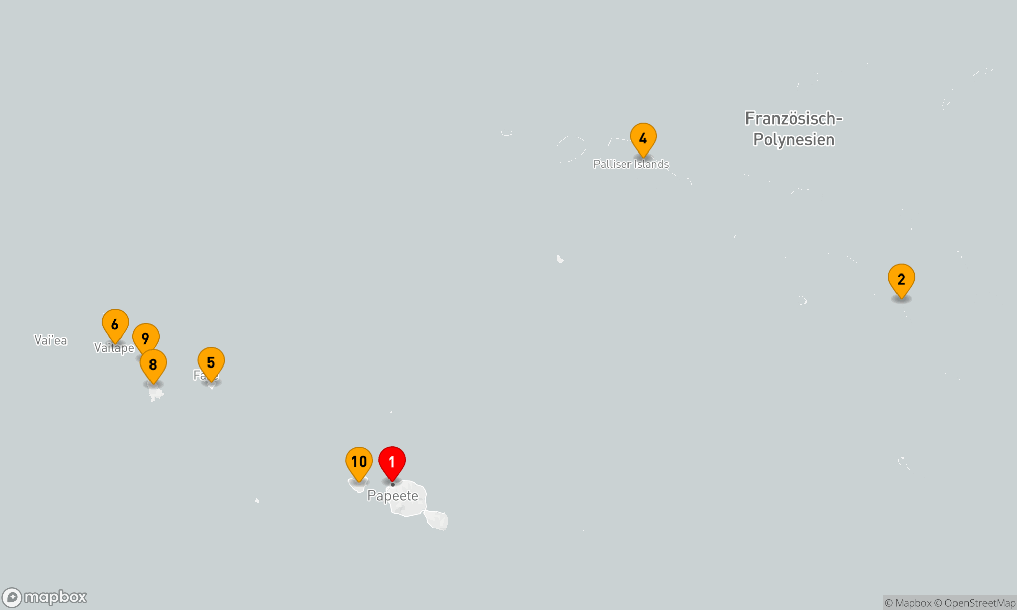 Route 10 Nächte - Gesellschaftsinseln und Tuamotu-Archipel