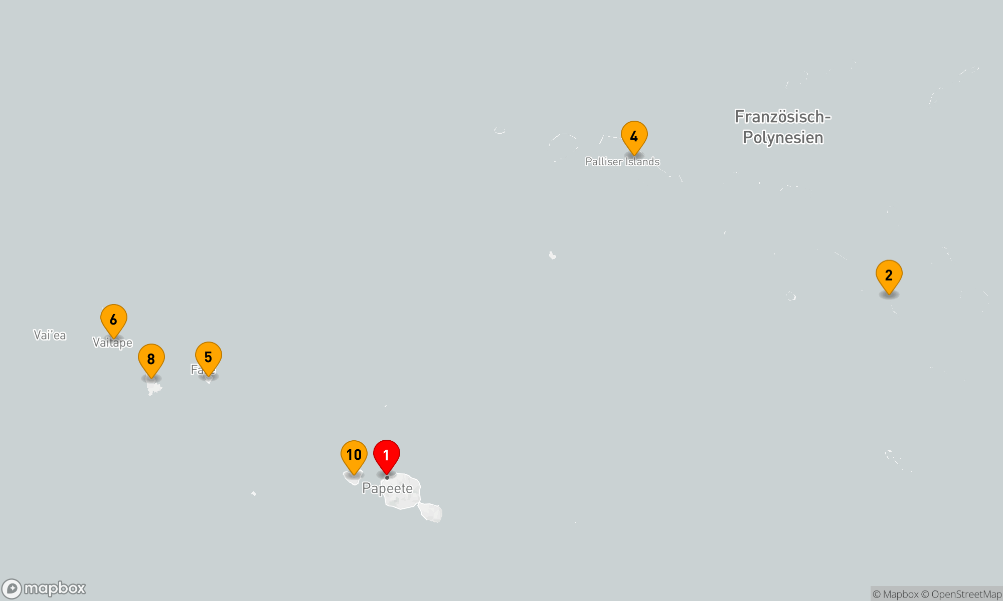 Route 10 Nächte - Gesellschaftsinseln und Tuamotu-Archipel