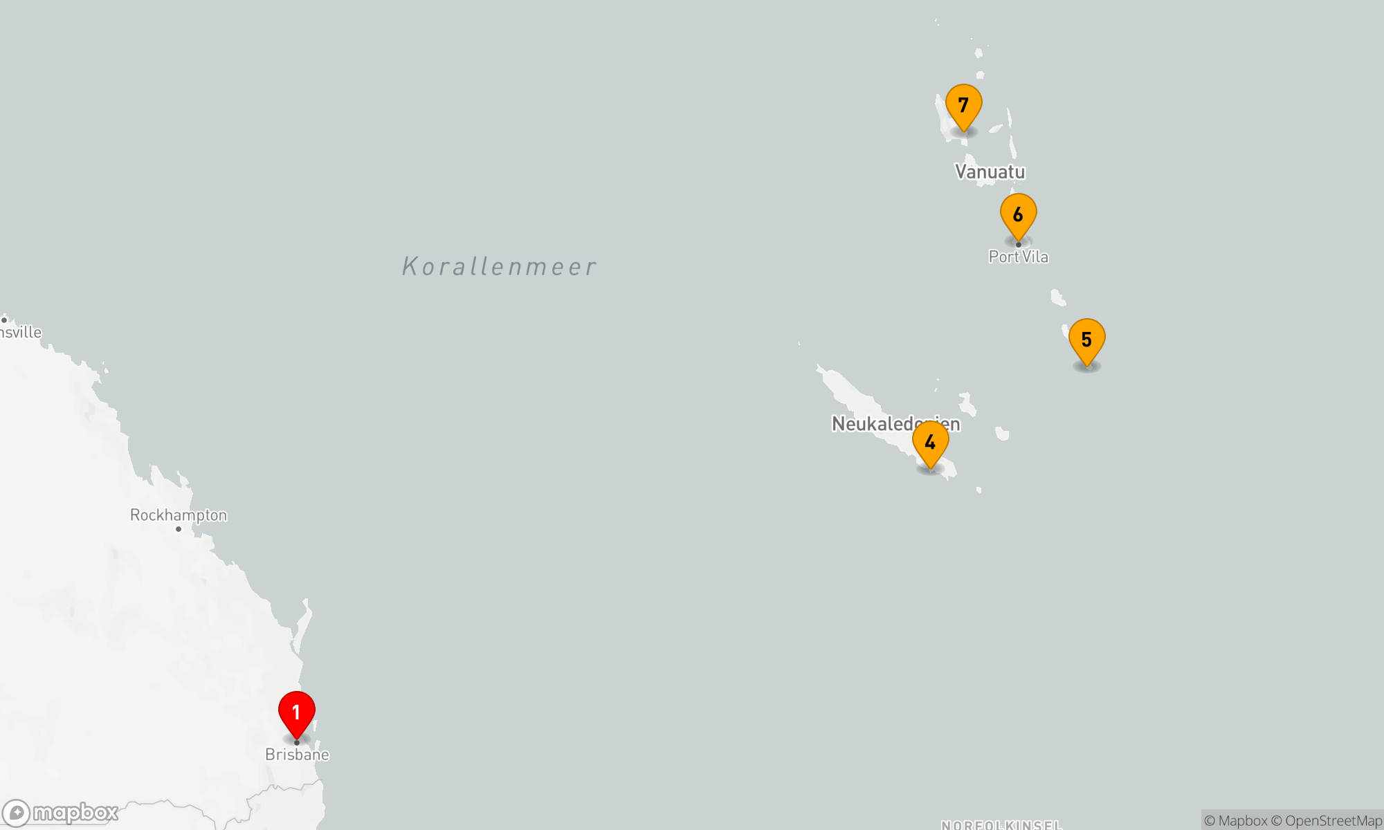 Route 9 Nächte - SÜDPAZIFIK-URLAUBSKREUZFAHRT