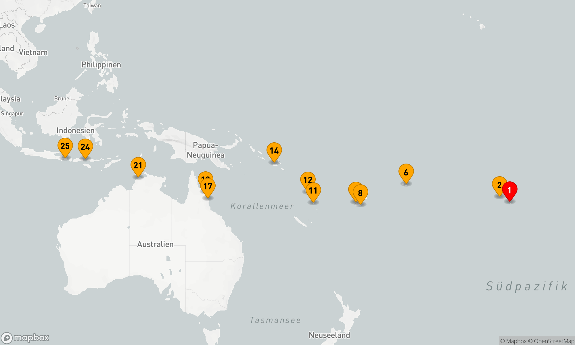 Route 24 Nächte - OUTRIGGER'S ROUTE TO BALI