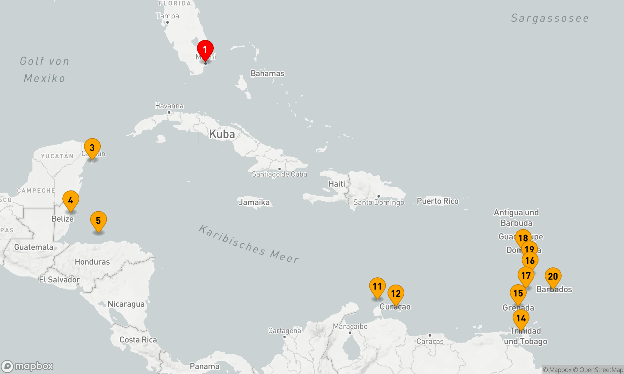 Route 19 Nächte - CARIBBEAN TOUR DE FORCE