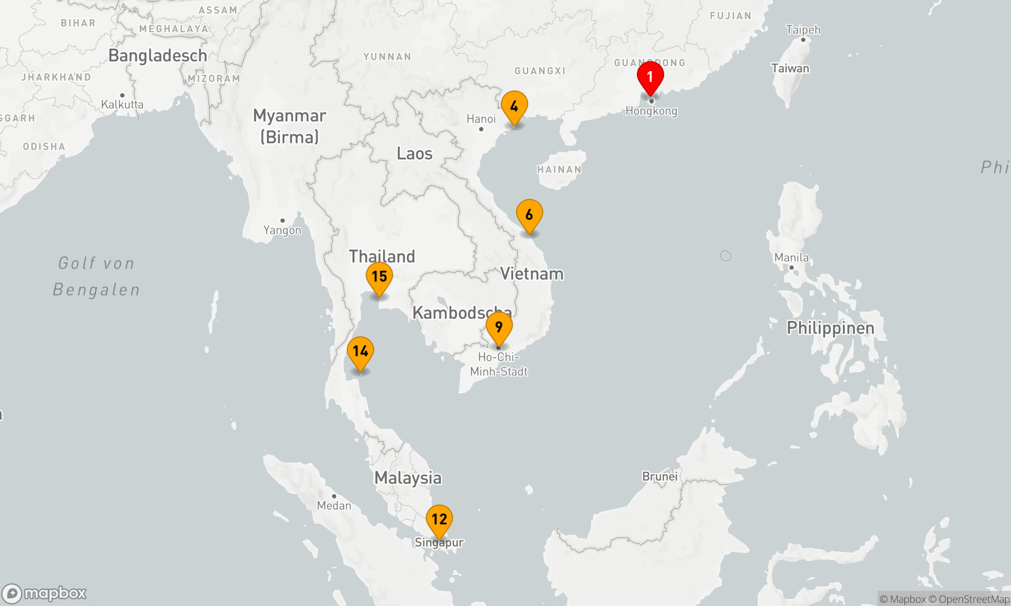 Route 15 Nächte - LANDS OF BUDDHA