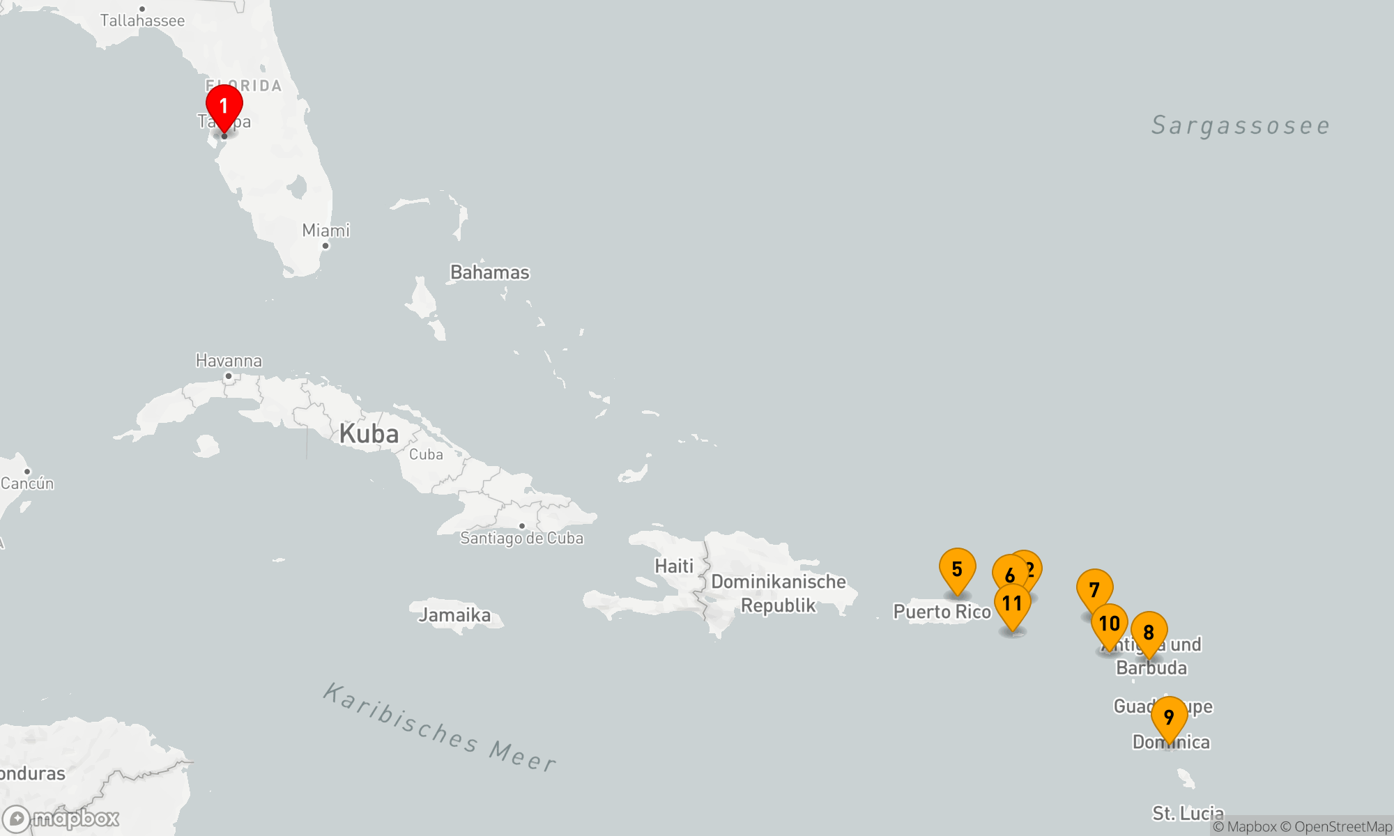 Route 15 Nächte - LEEWARD ISLES SERENADE