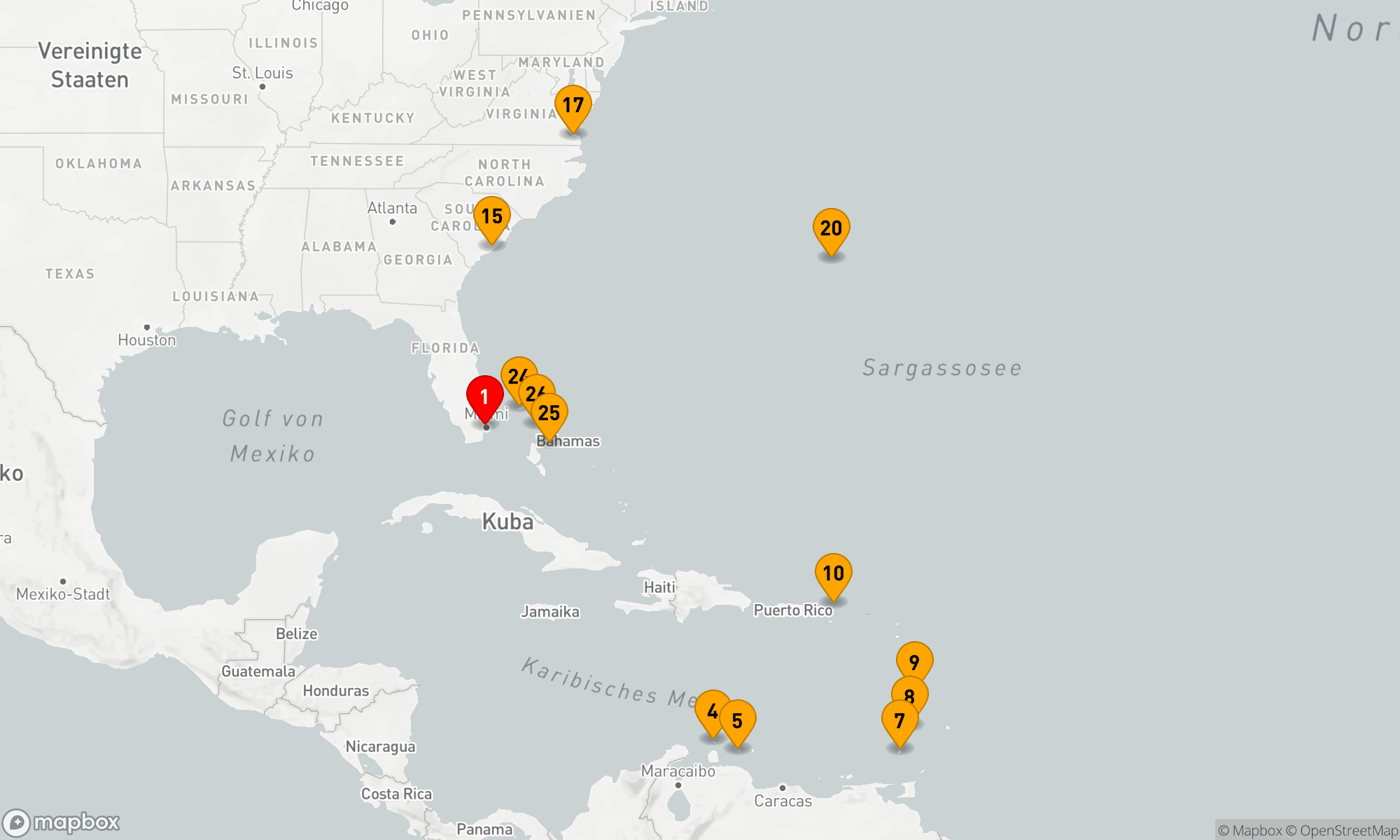 Route 26 Nächte - ANTILLES & ATLANTIC GEMS