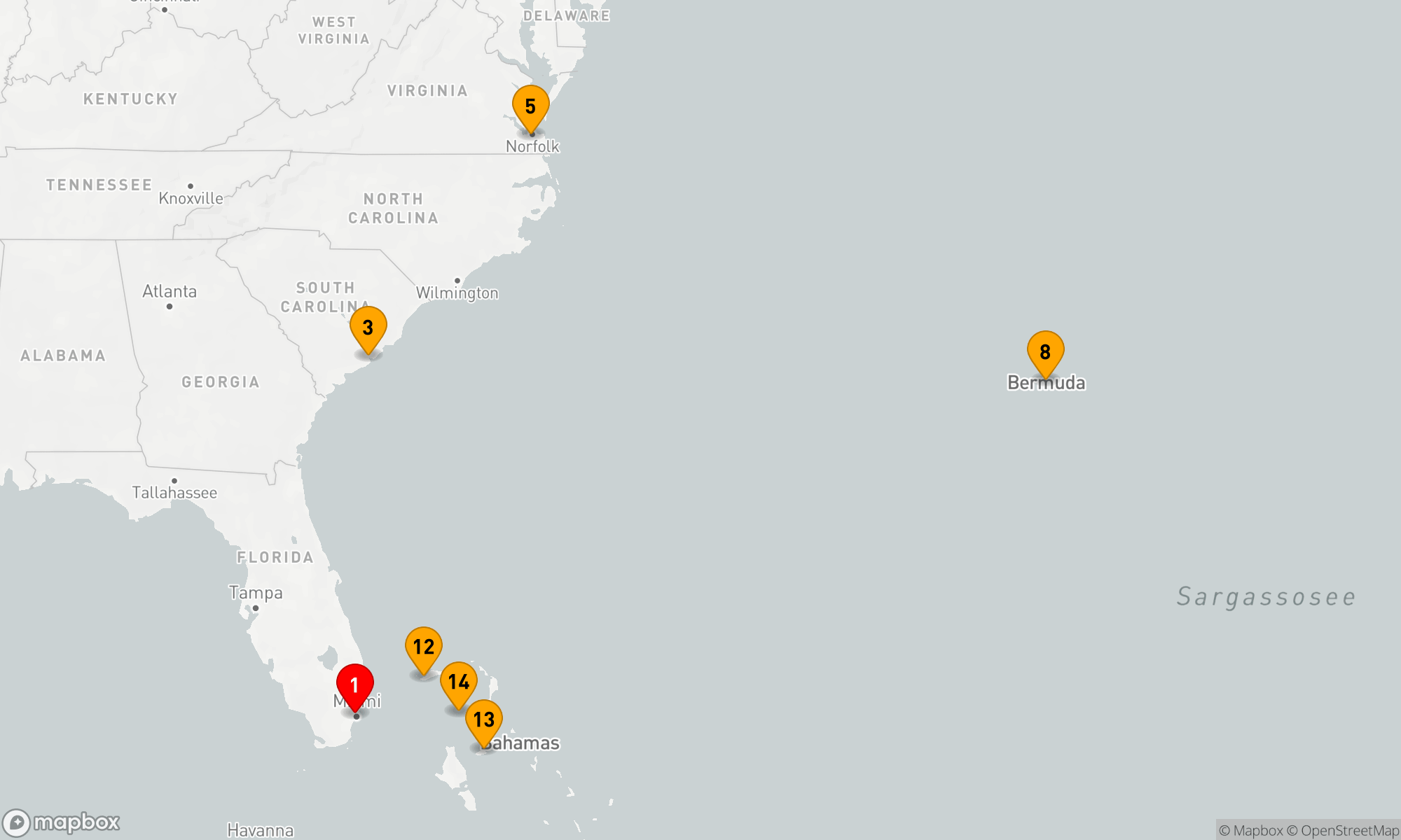 Route 14 Nächte - ATLANTIC & BALMY BERMUDA