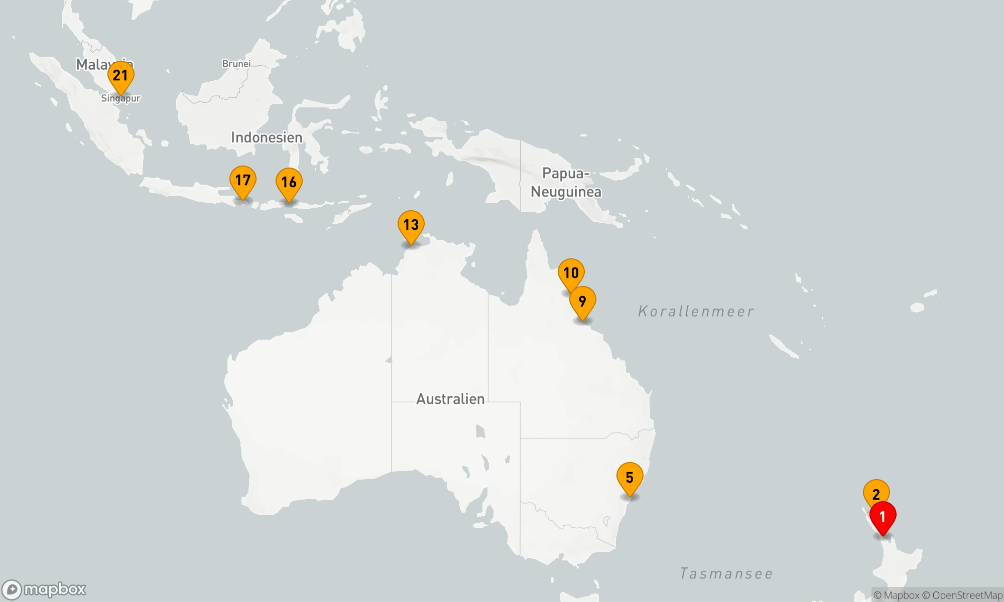 Route 21 Nächte - KIWI & CORAL SEASCAPES