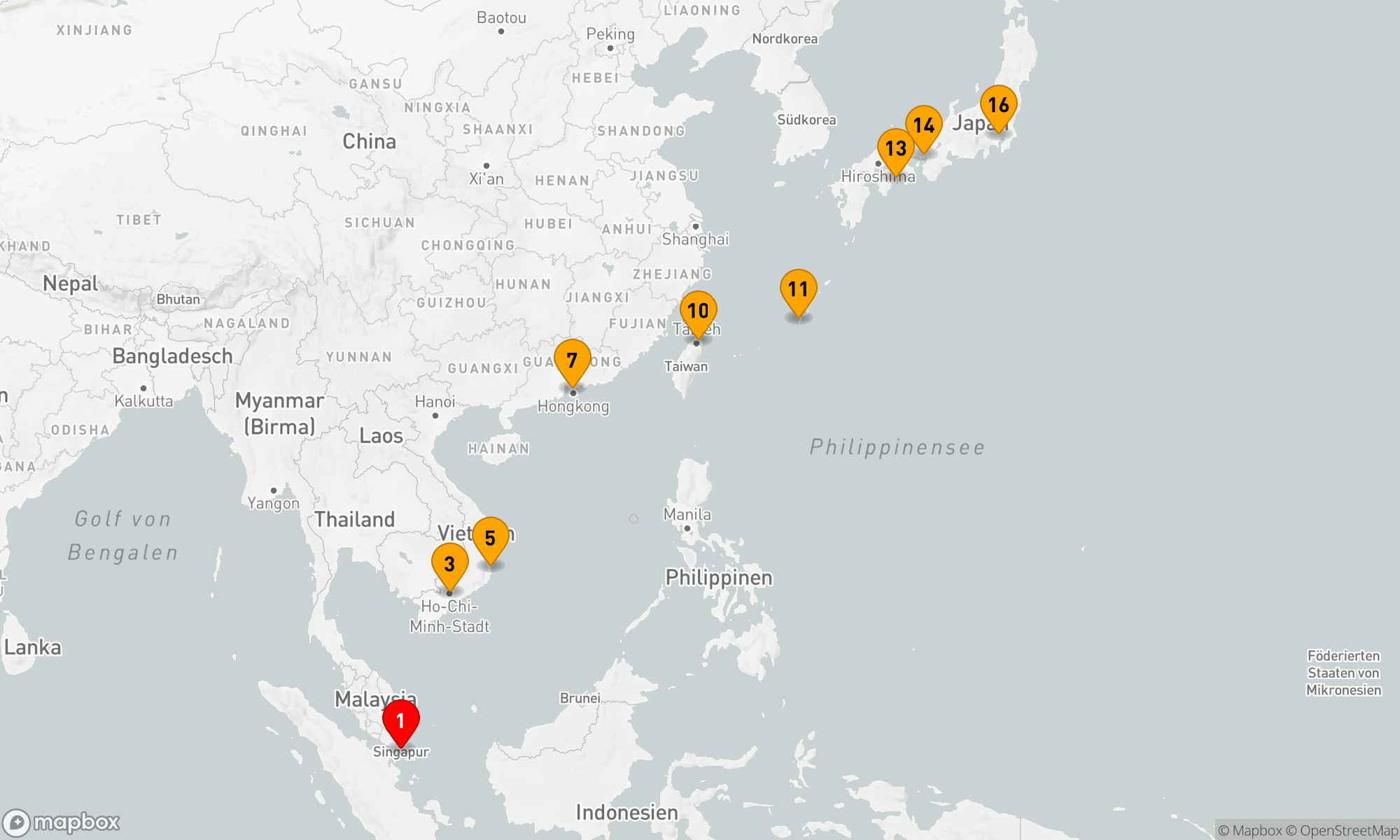 Route 16 Nächte - JADE SEAS JOURNEY
