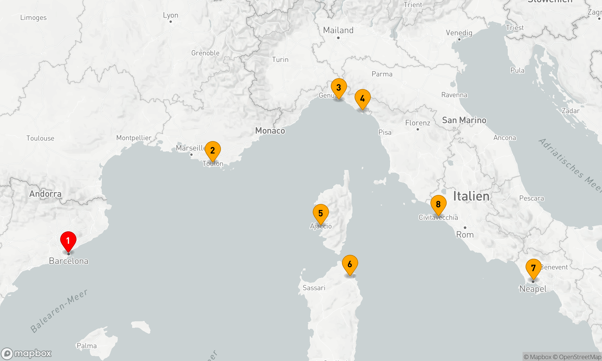 Route 7 Nächte - ETRUSCAN WATERWAYS