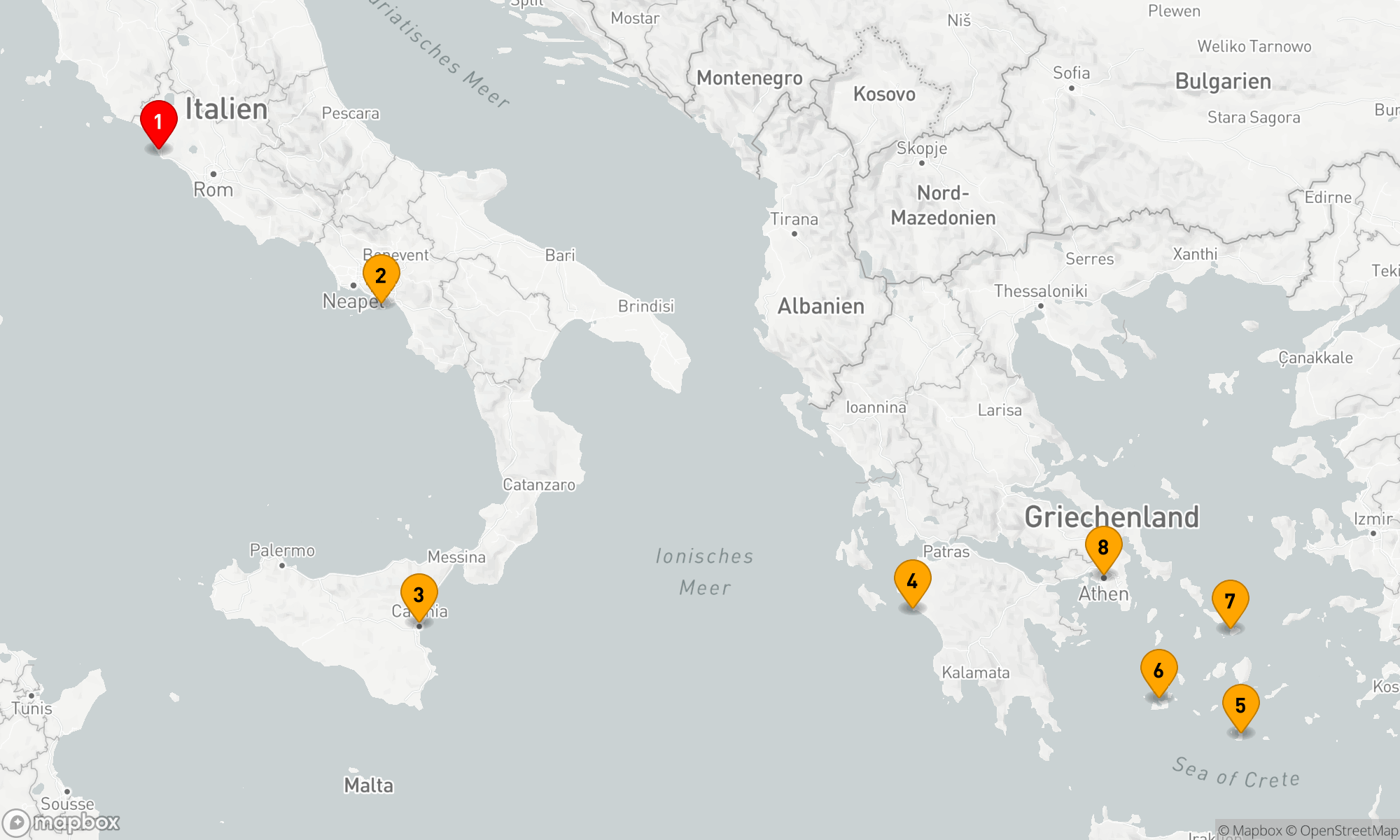 Route 7 Nächte - ITALIAN & AEGEAN SAMPLER