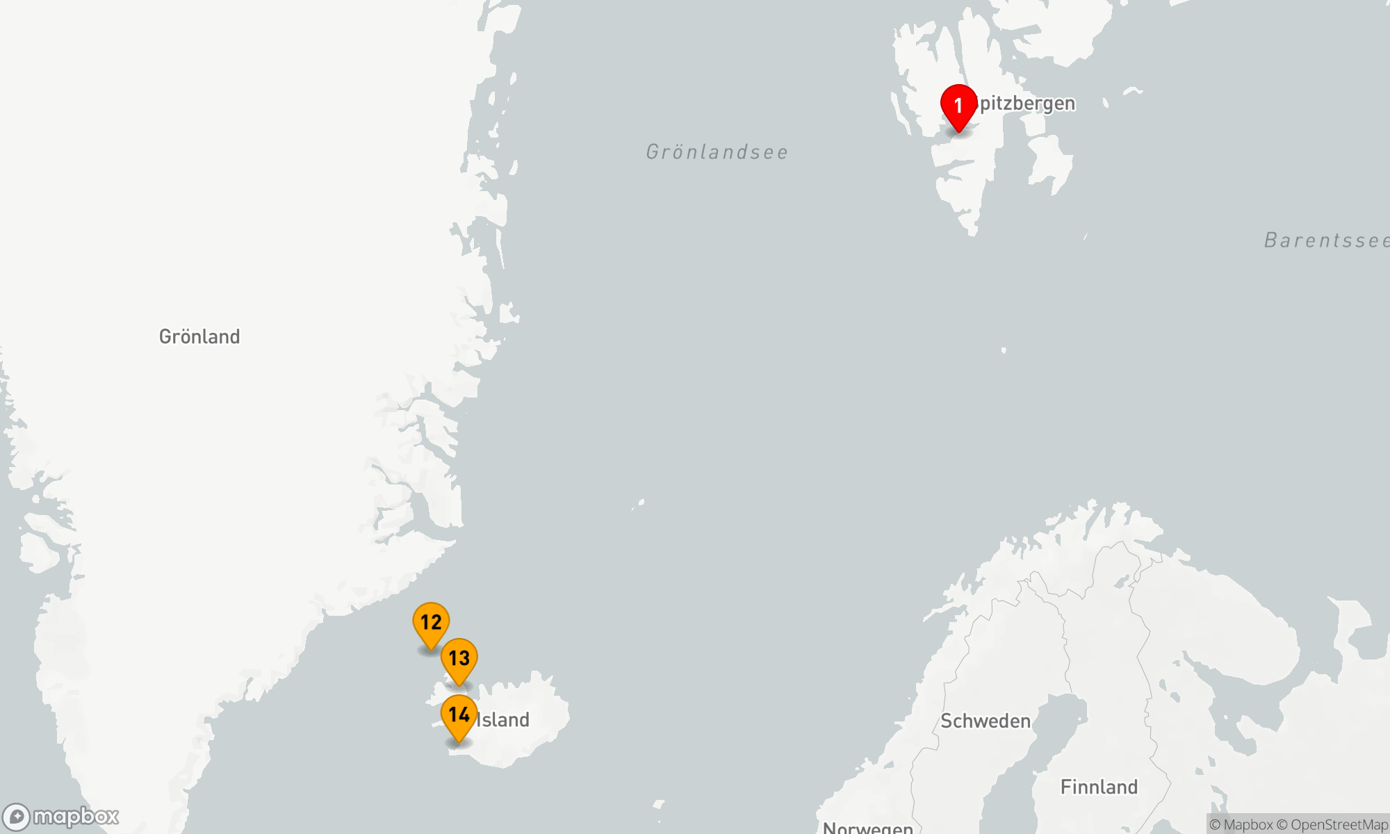 Route 13 Nächte - Totale Sonnenfinsternis und die drei Perlen der Arktis: Spitzbergen,  Grönland & Island