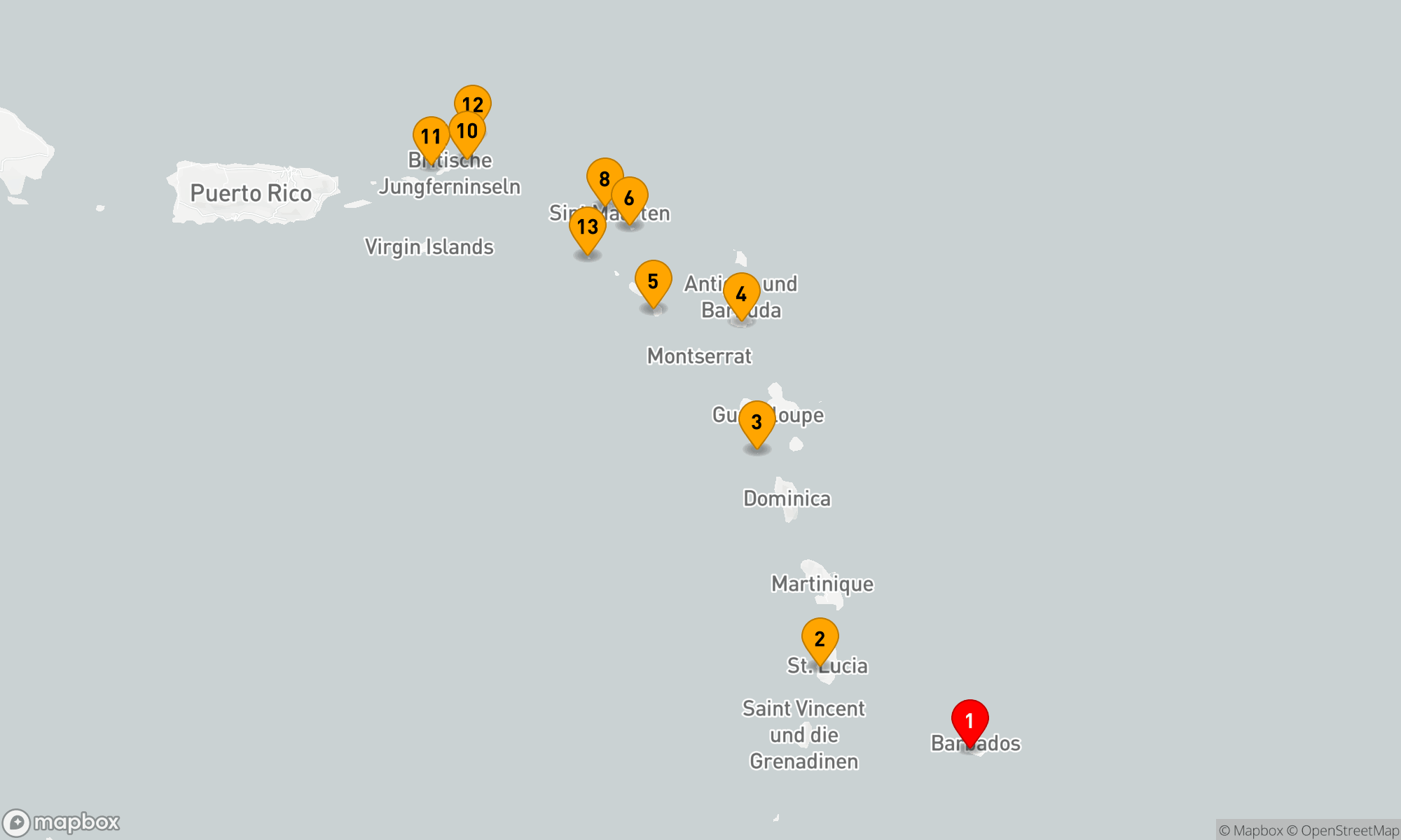 Route 14 Nächte - Entdecken Sie die Perlen der Karibik