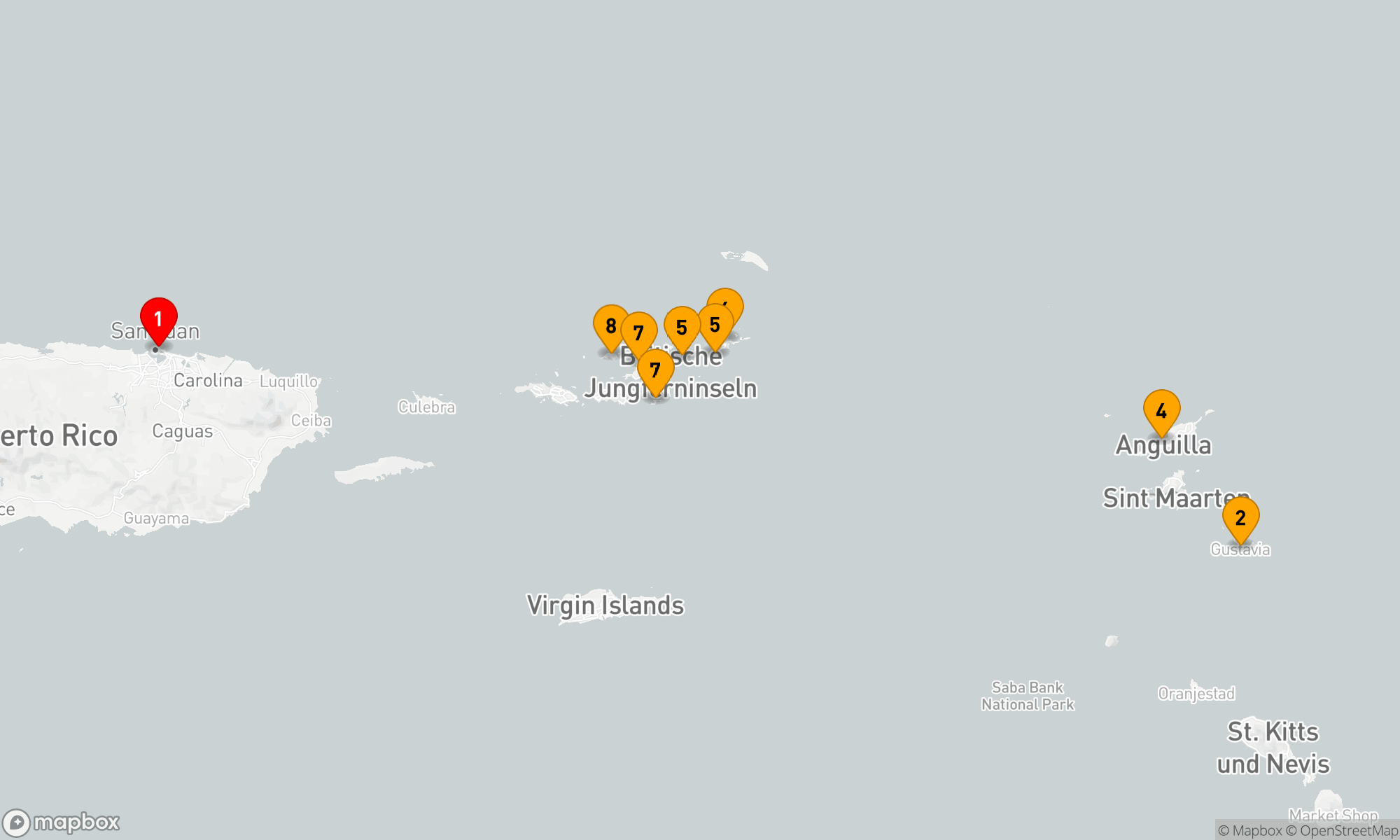 Route 8 Nächte - Karibische Inselträume ab San Juan