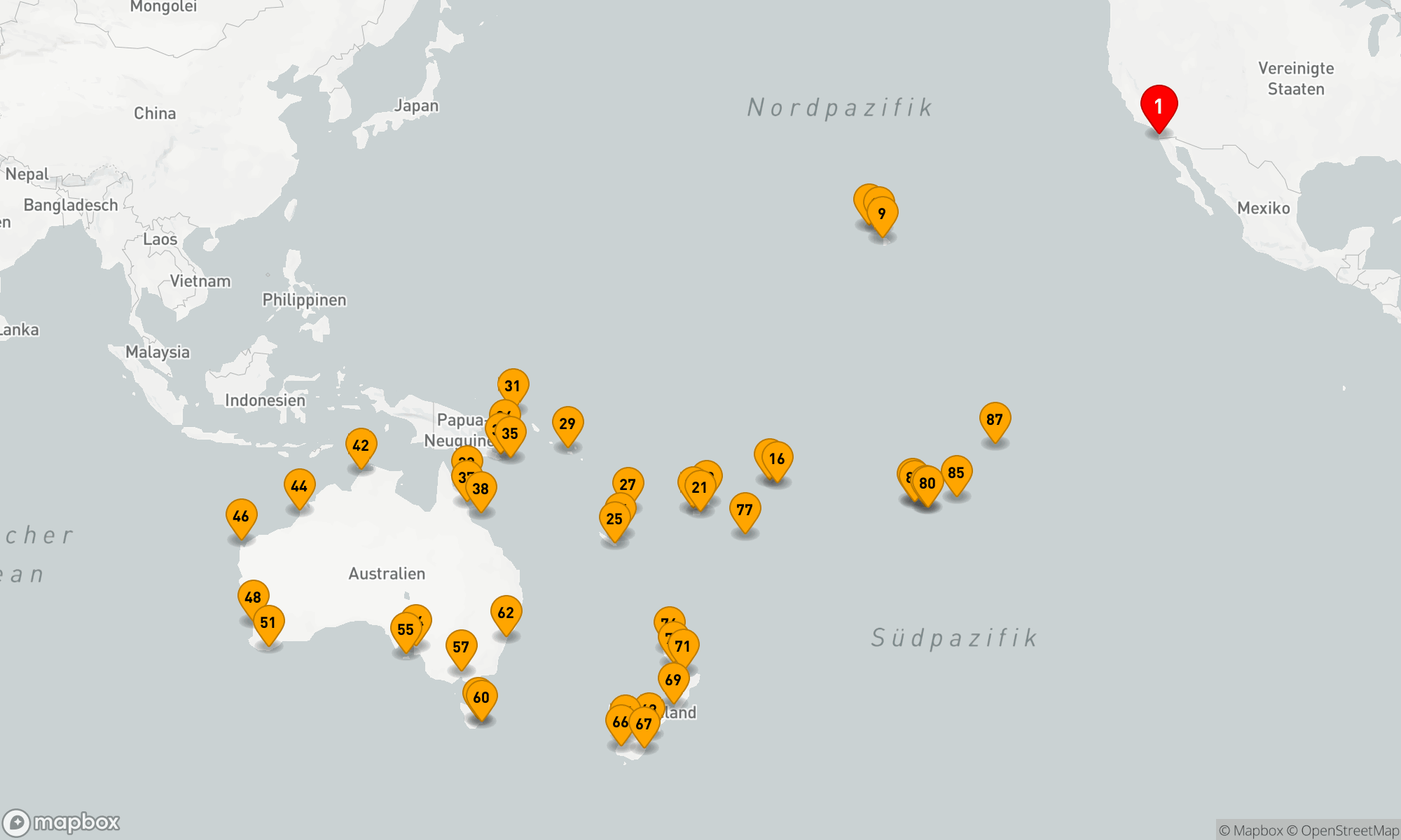 Route 93 Nächte - GROSSES AUSTRALIEN & NEUSEELAND