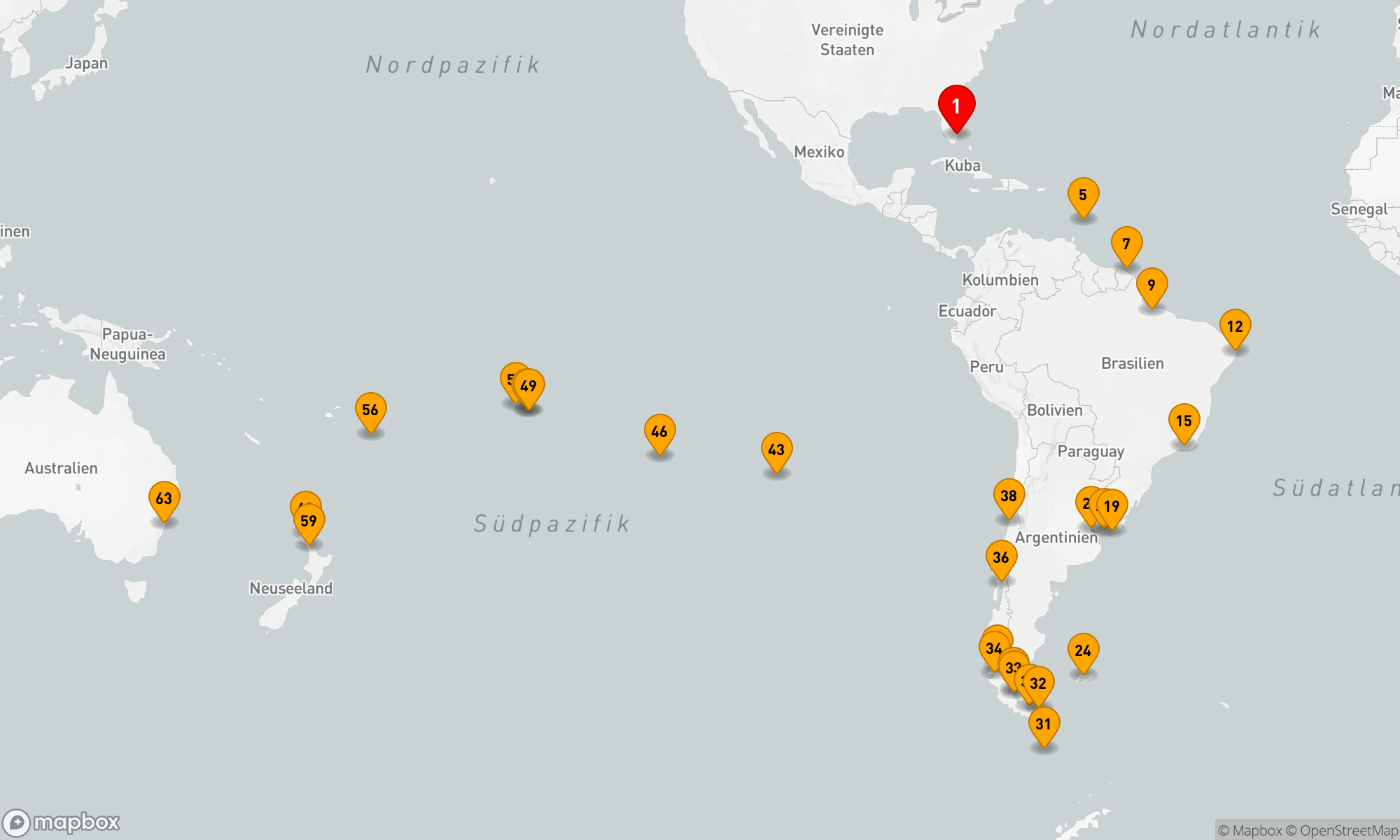 Route 62 Nächte - GROSSE WELTREISE