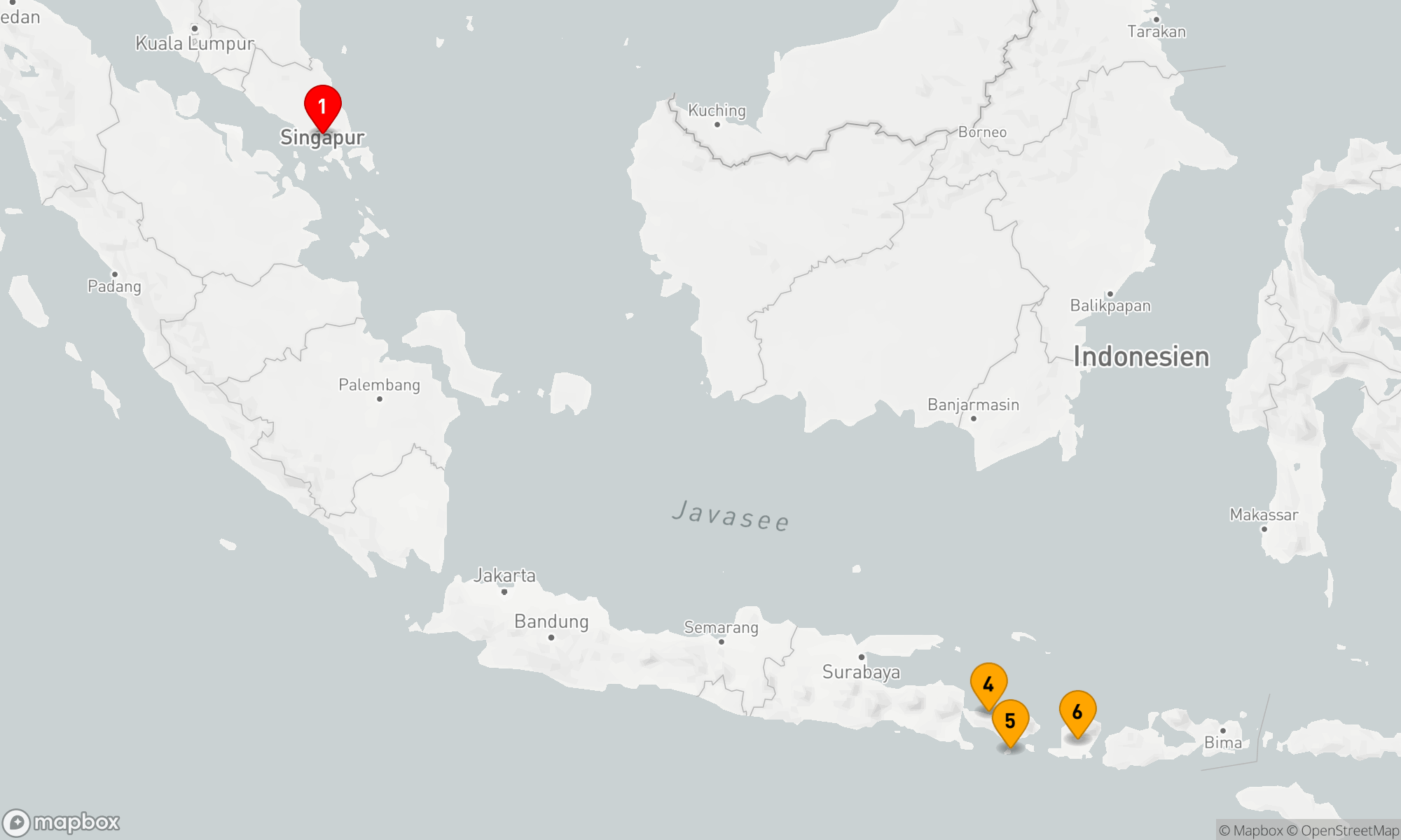 Route 8 Nächte - BALI ABENTEUER URLAUB KREUZFAHRT