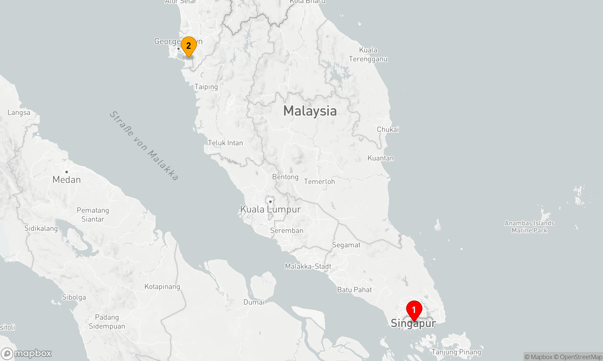 Route 3 Nächte - PENANG-KREUZFAHRT