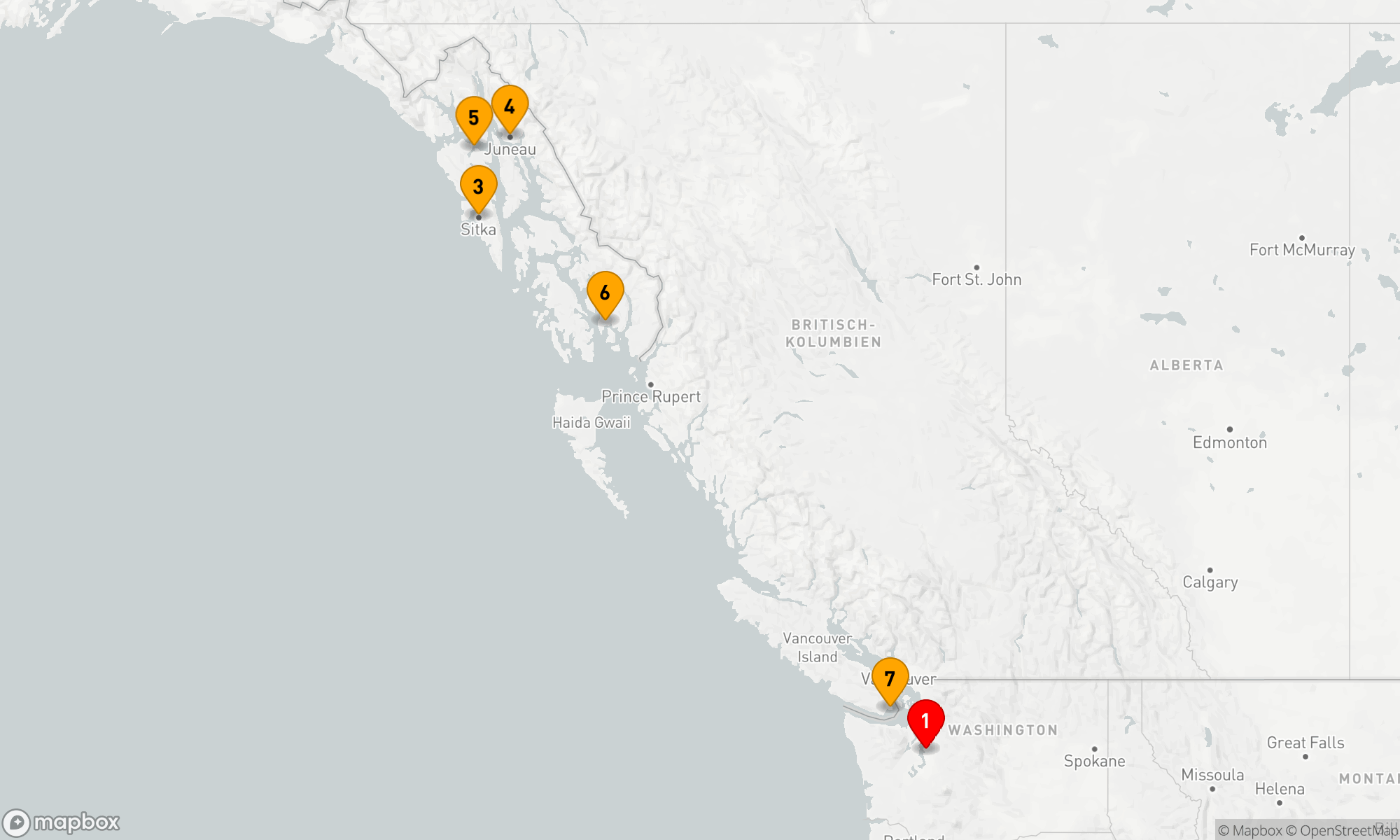 Route 7 Nächte - Alaskas Gletschermagie & Küstenzauber