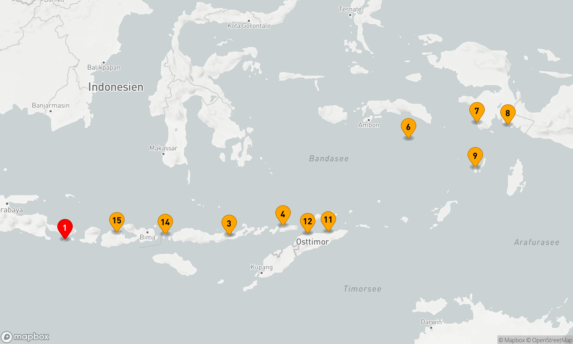 Route 15 Nächte - Inselschätze von Indonesien und Osttimor