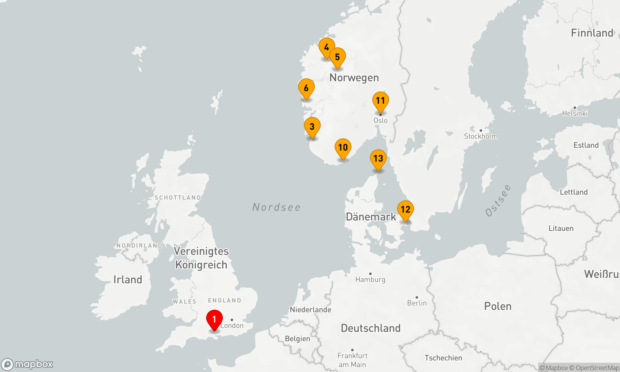 Route 14 Nächte - Norwegische Fjorde & Skandinavien