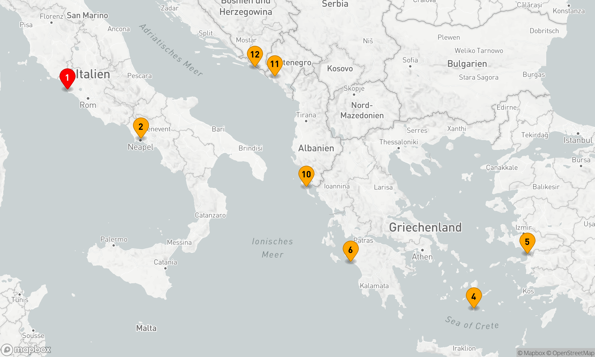 Route 14 Nächte - Mittelmeer,  Ägäis & Adria