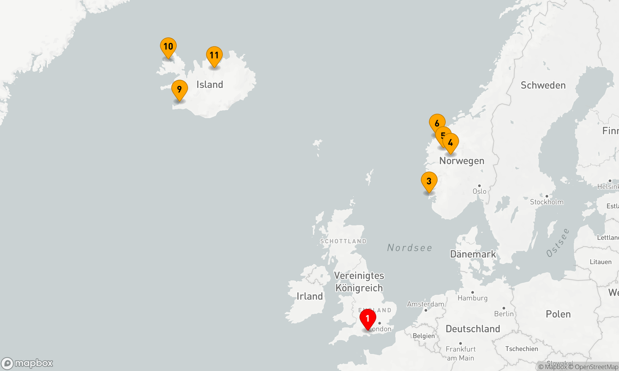 Route 14 Nächte - Island & Norwegen
