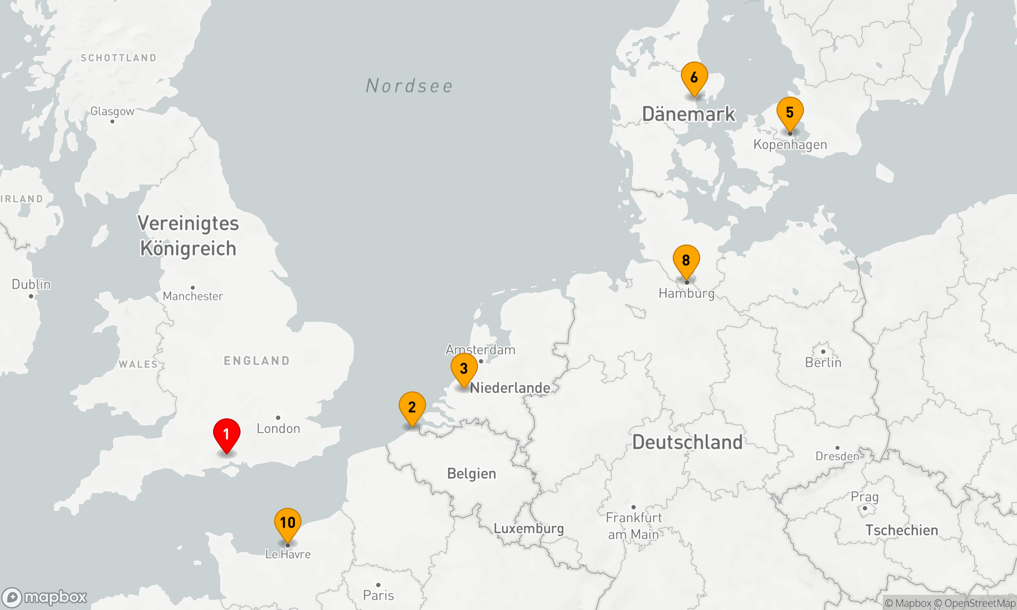Route 10 Nächte - Europäische Hauptstädte