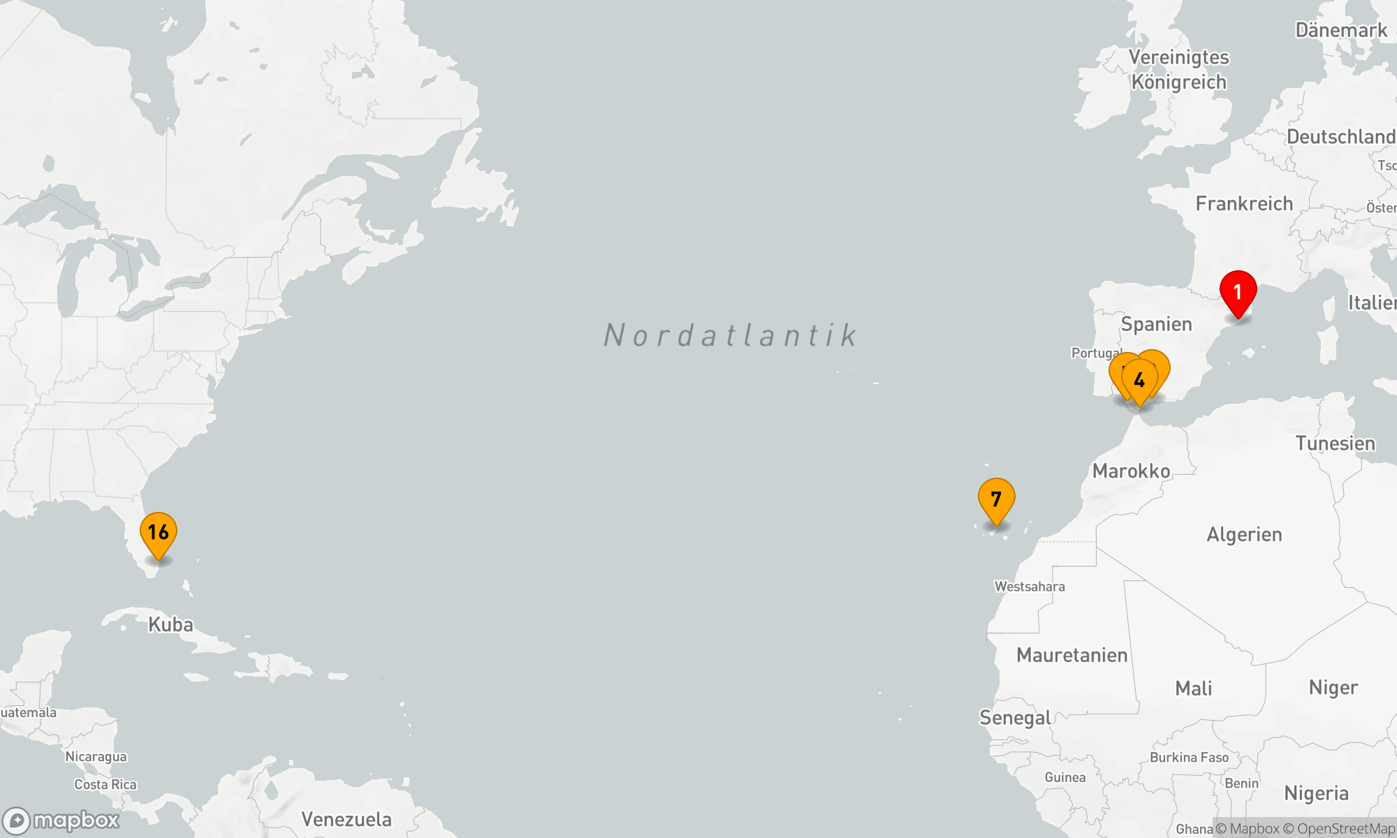 Route 15 Nächte - Westeuropa-Passage