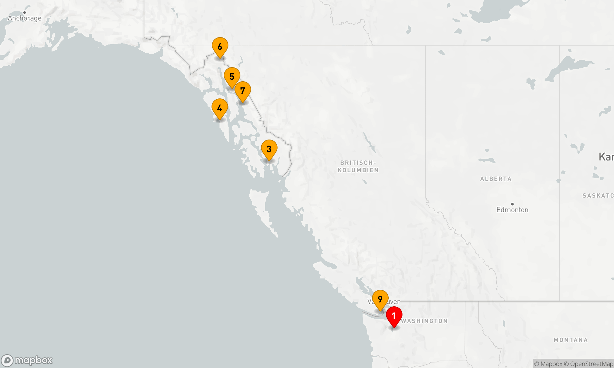 Route 9 Nächte - Nordpazifik Entdeckerfahrt