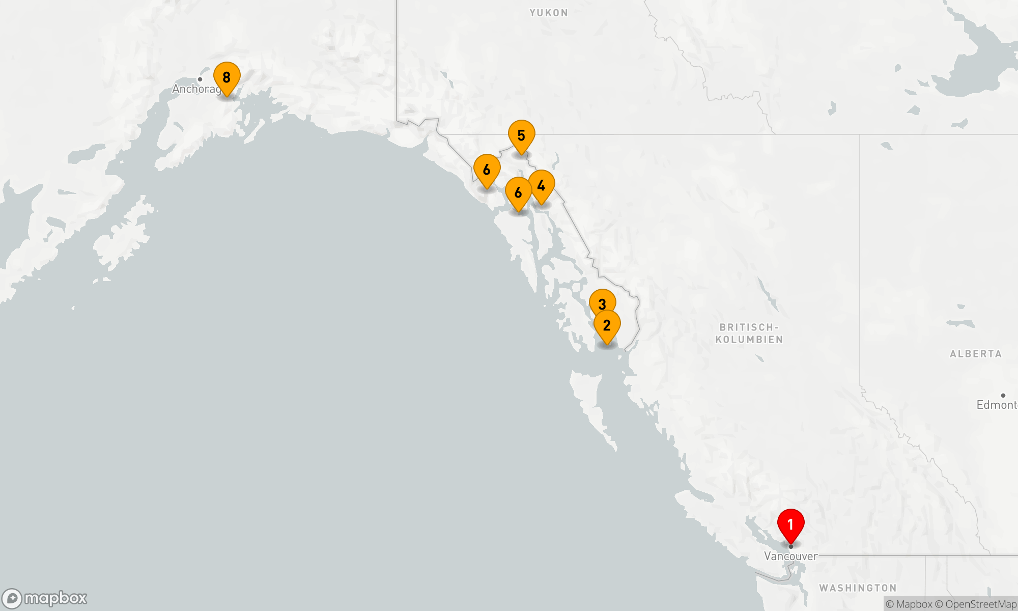 Route 7 Nächte - Faszination Alaskas Gletscherwelten
