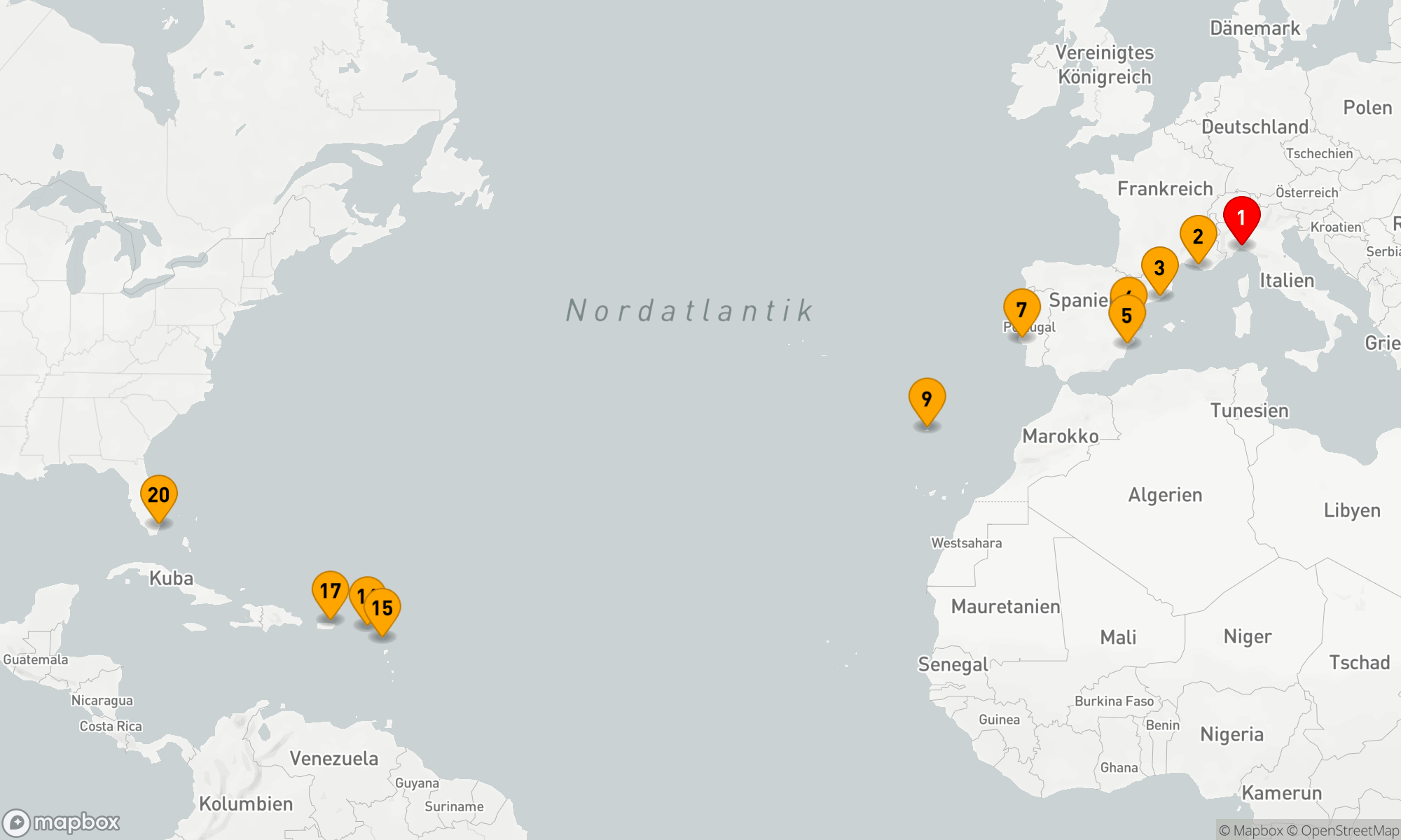 Route 19 Nächte - Transatlantische Seeabenteuer: Von Europa in die Karibik