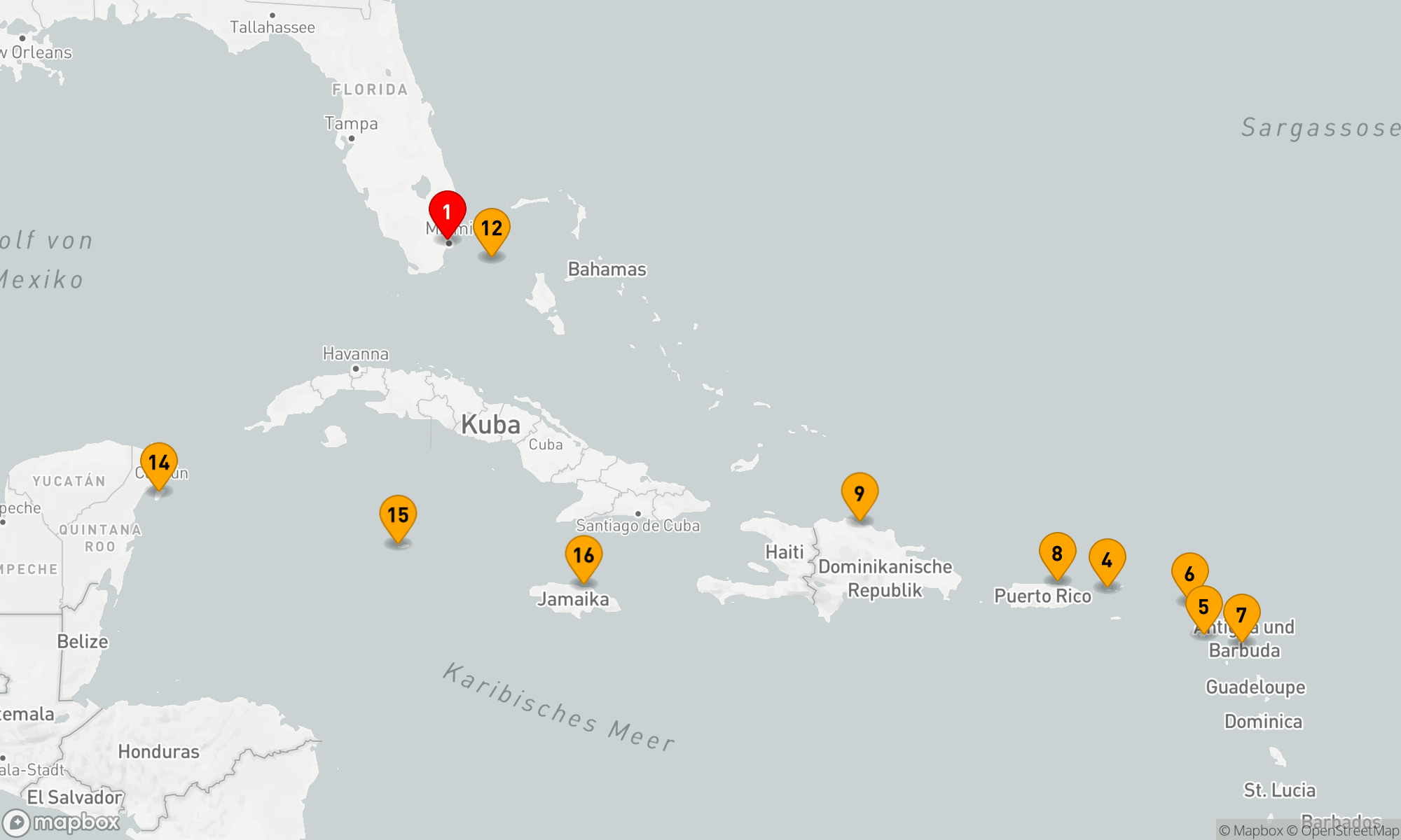 Route 17 Nächte - Karibische Perlen und Inselparadiese