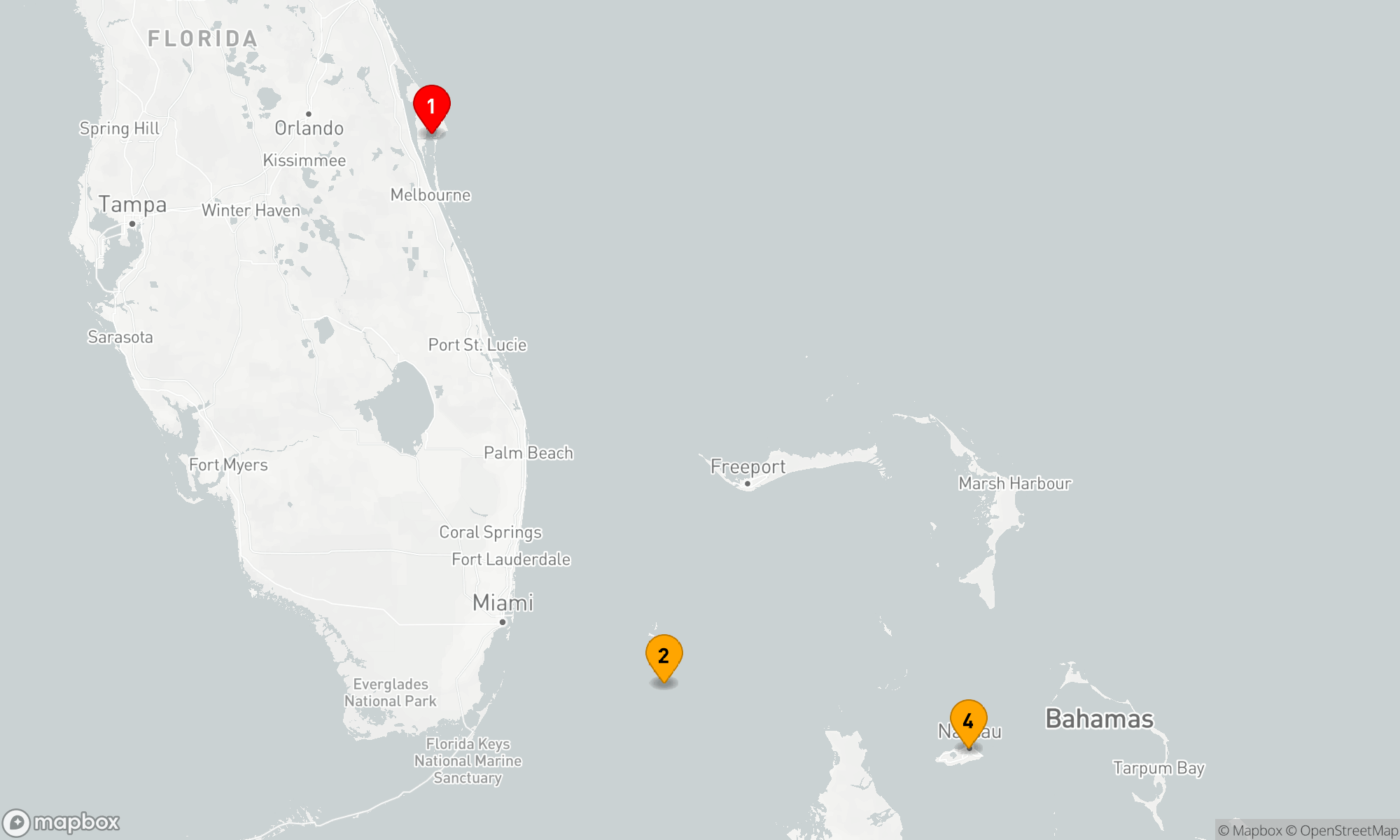 Route 4 Nächte - Bahamas Traumreise mit MSC