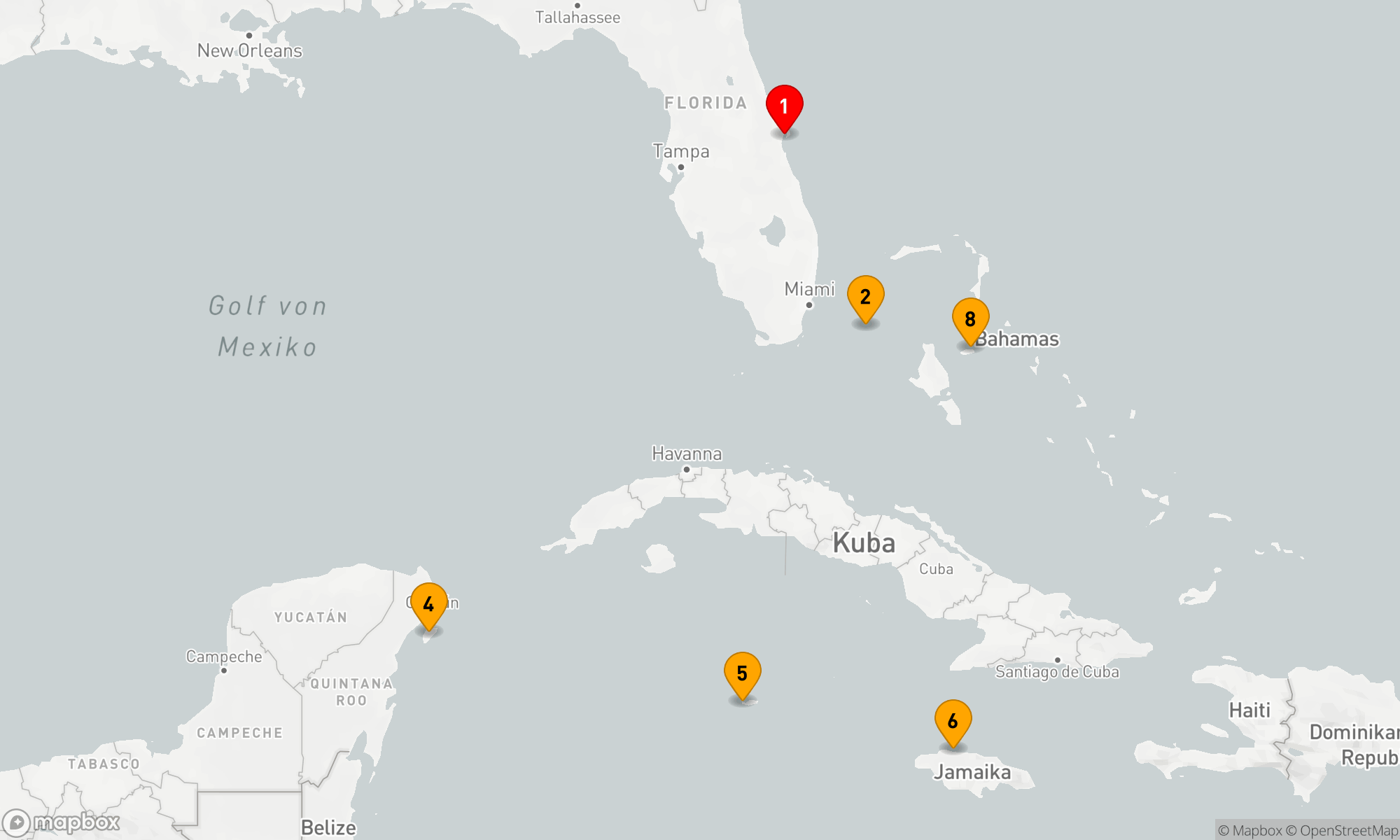 Route 8 Nächte - Karibische Schätze: Inselparadiese und Kulturhighlights